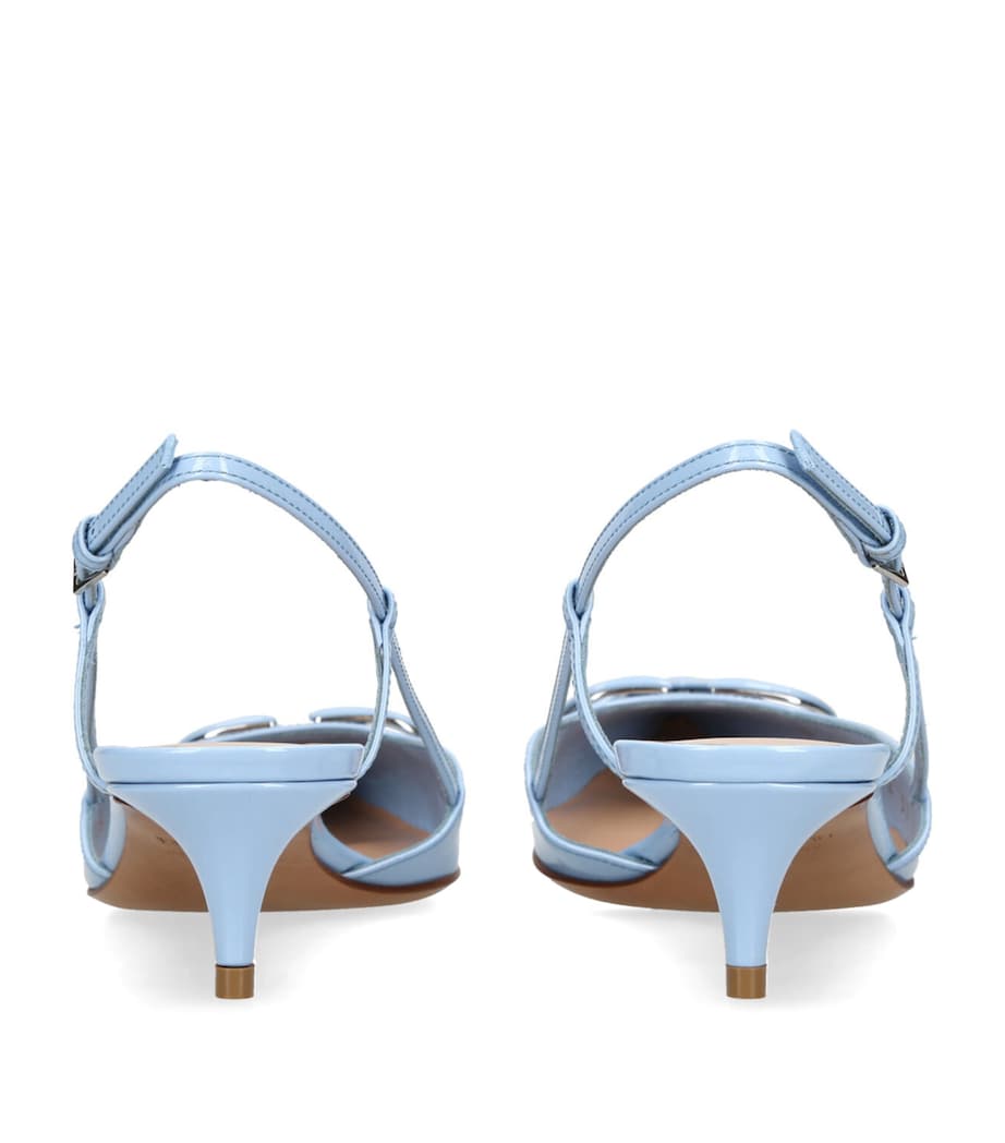 Valentino Garavani Patent Leather VLOGO Slingback Heels 40