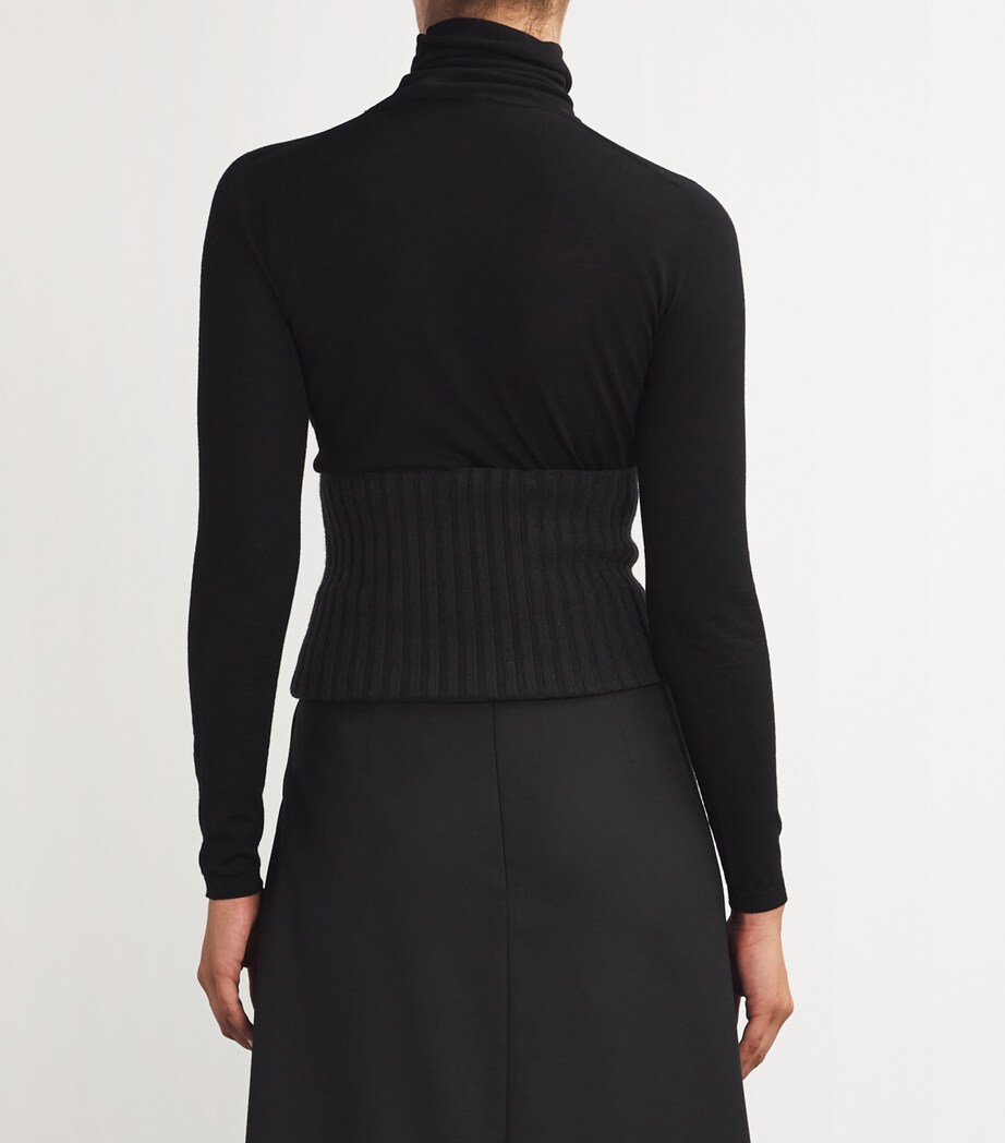 Wool-Cashemre Blend Bodice BLACK Image 3