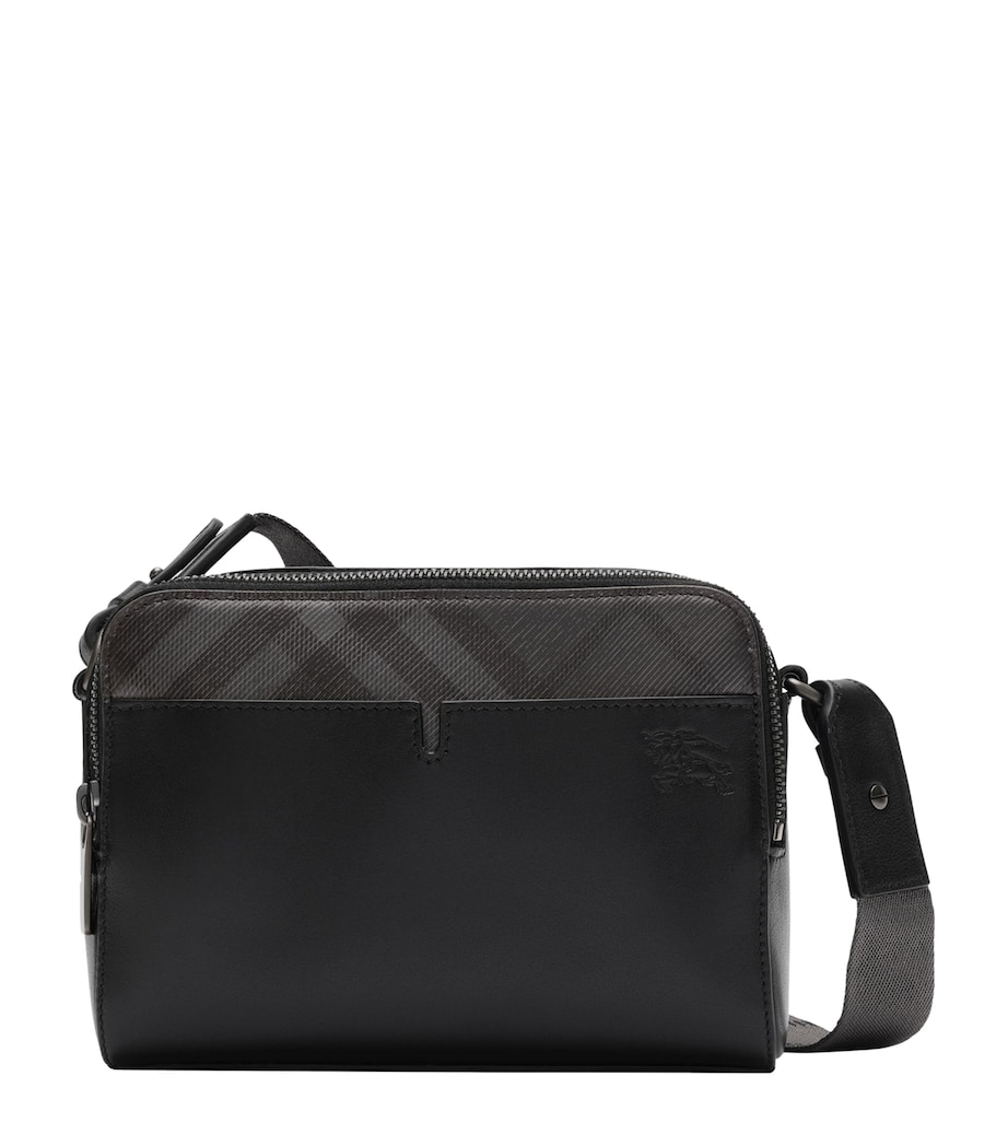 Burberry Leather Check Pop Cross-Body Bag Black/iron Image 1