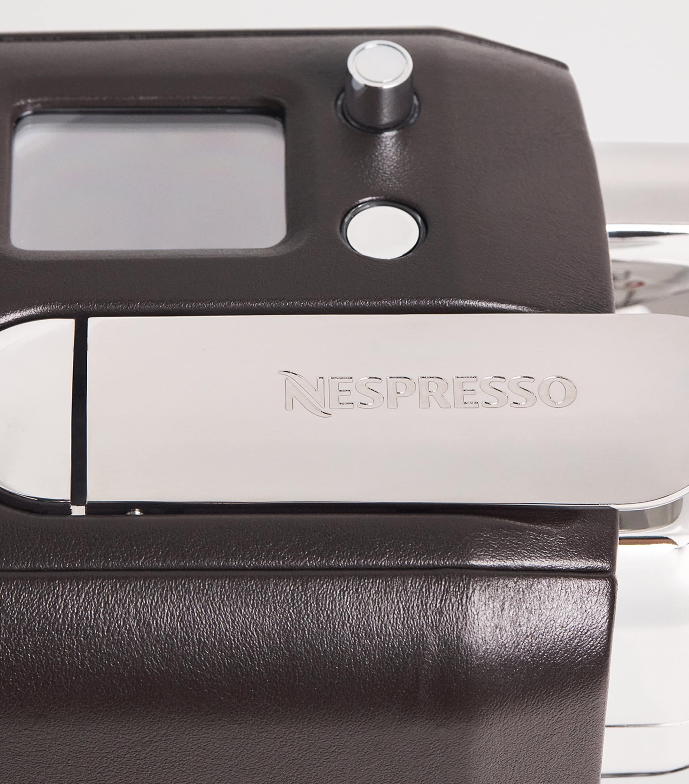 Giobagnara x Nespresso Leather-Trim Creatista Plus Coffee Machine Nappa Moka Image 5