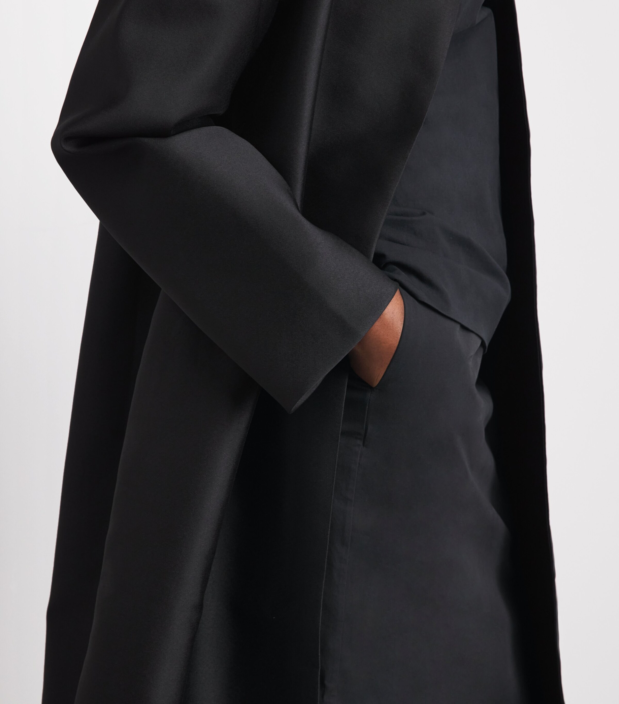 Voranida Womens Collarless Deon Coat Black Image 3