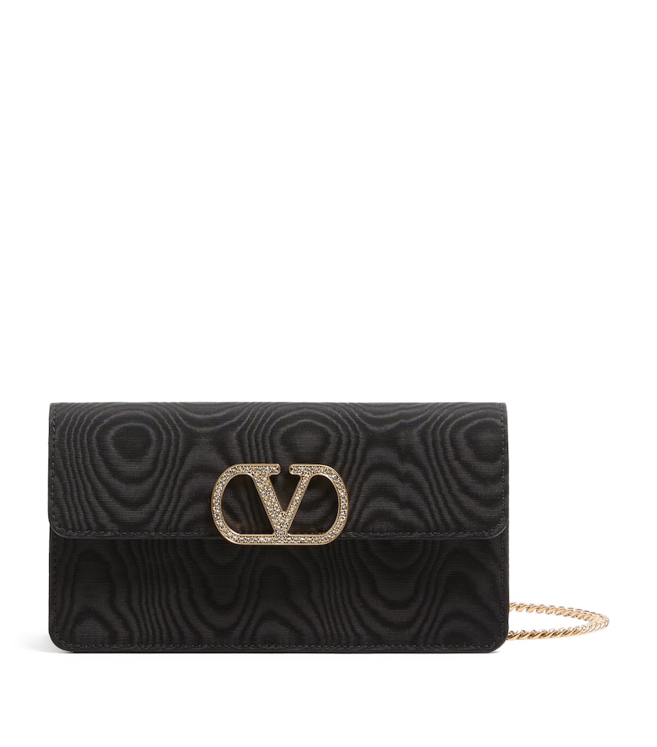 Valentino Garavani Moiré VLogo Signature Chain Wallet Edm Image 1