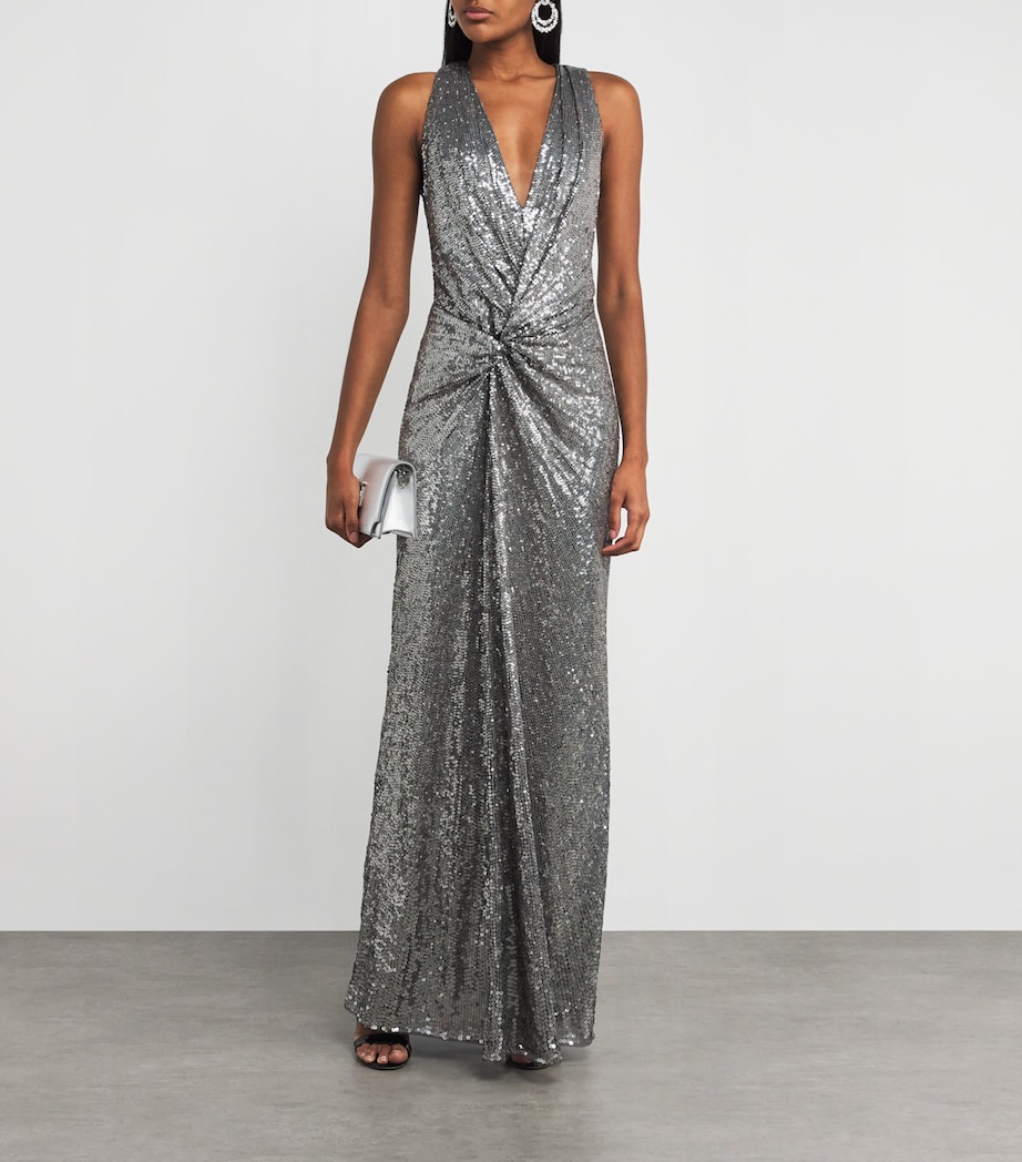 Embellished Isoline Gown 2060 SHDW GRY G BDNG Image 2