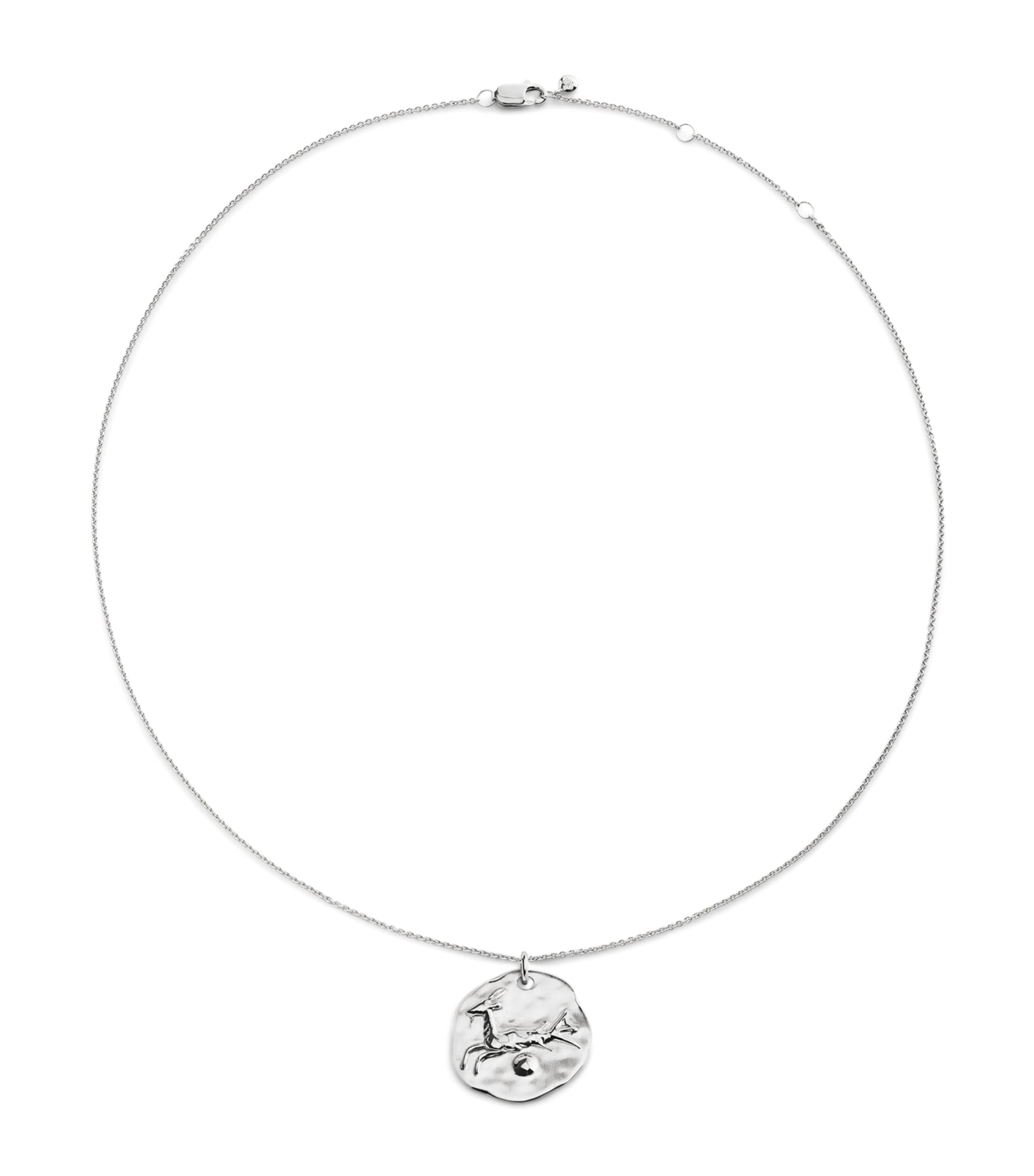 Monica Vinader Sterling Silver Capricorn Zodiac Necklace Sterling Silver Image 1