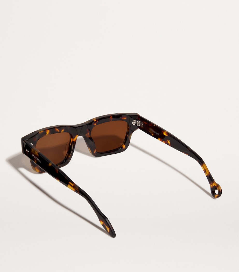 Acetate JWA02 Rectangle Sunglasses DARK BROWN Image 3