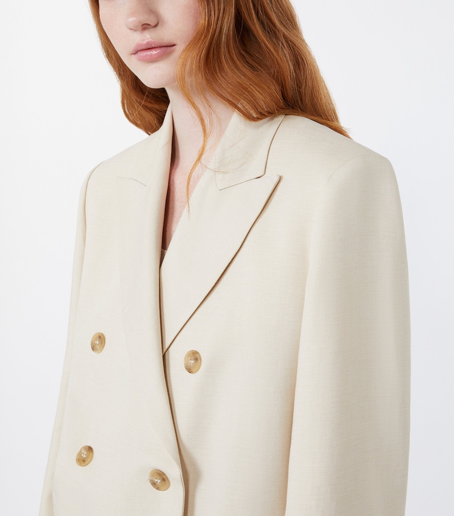 Weekend Max Mara Womens Double-Breasted Blazer Beige Image 6