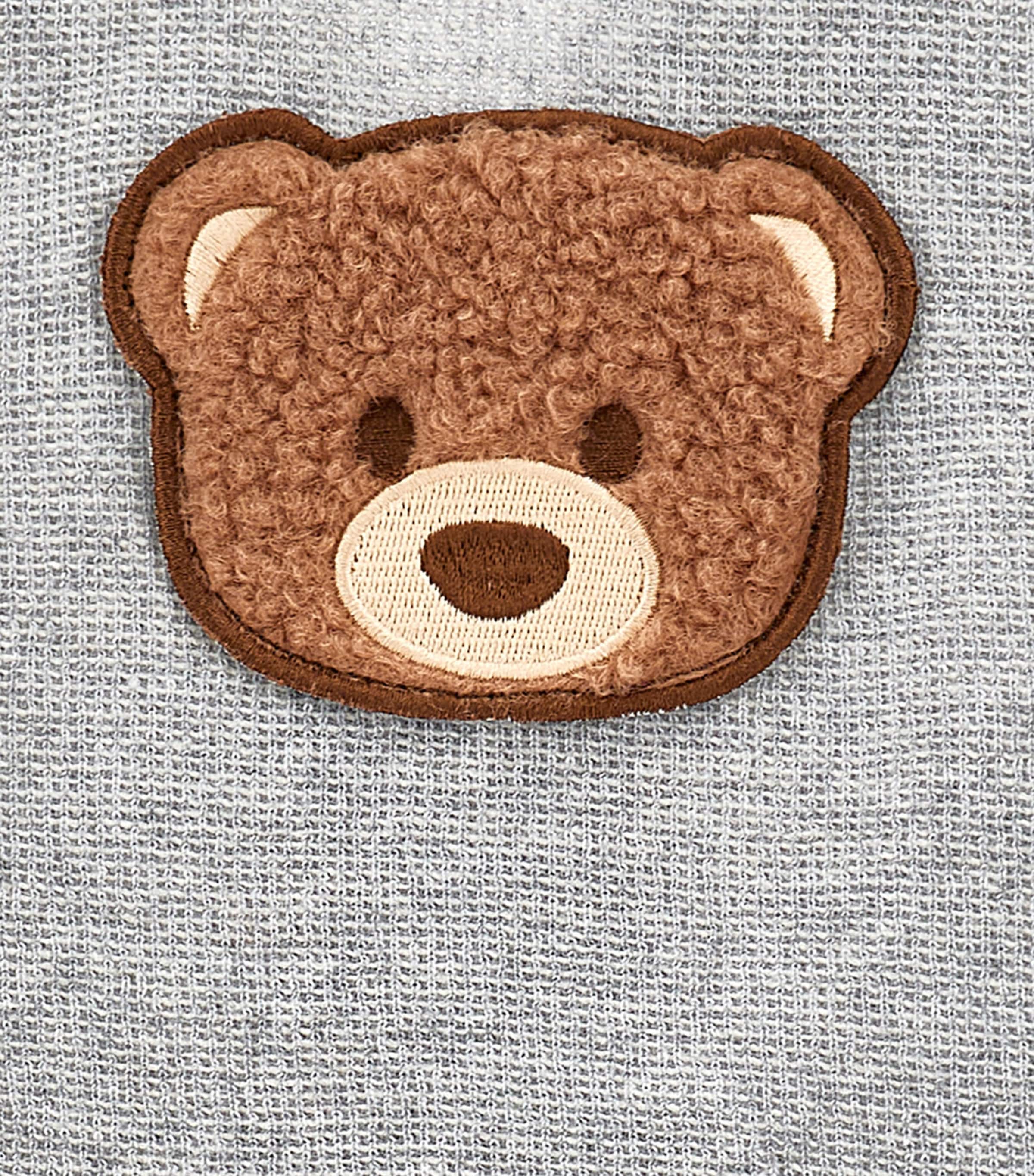Bear Appliqué Cardigan (6-24 Months) GRIGIO+CAMMELLO Image 4