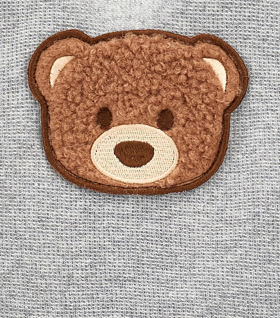 Bear Appliqué Cardigan (6-24 Months) GRIGIO+CAMMELLO Image 4