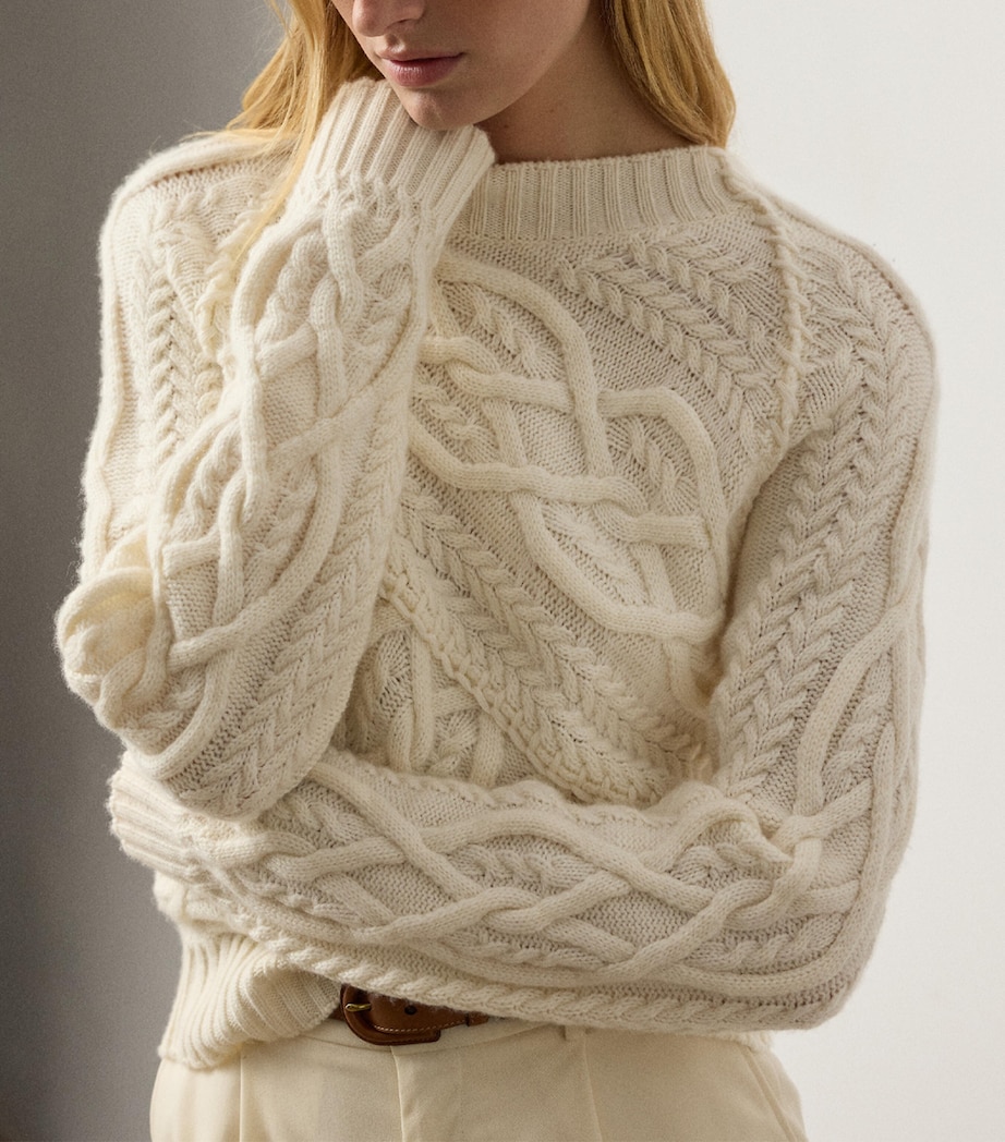 Cashmere Cable-Knit Sweater NATURAL-101 Image 5
