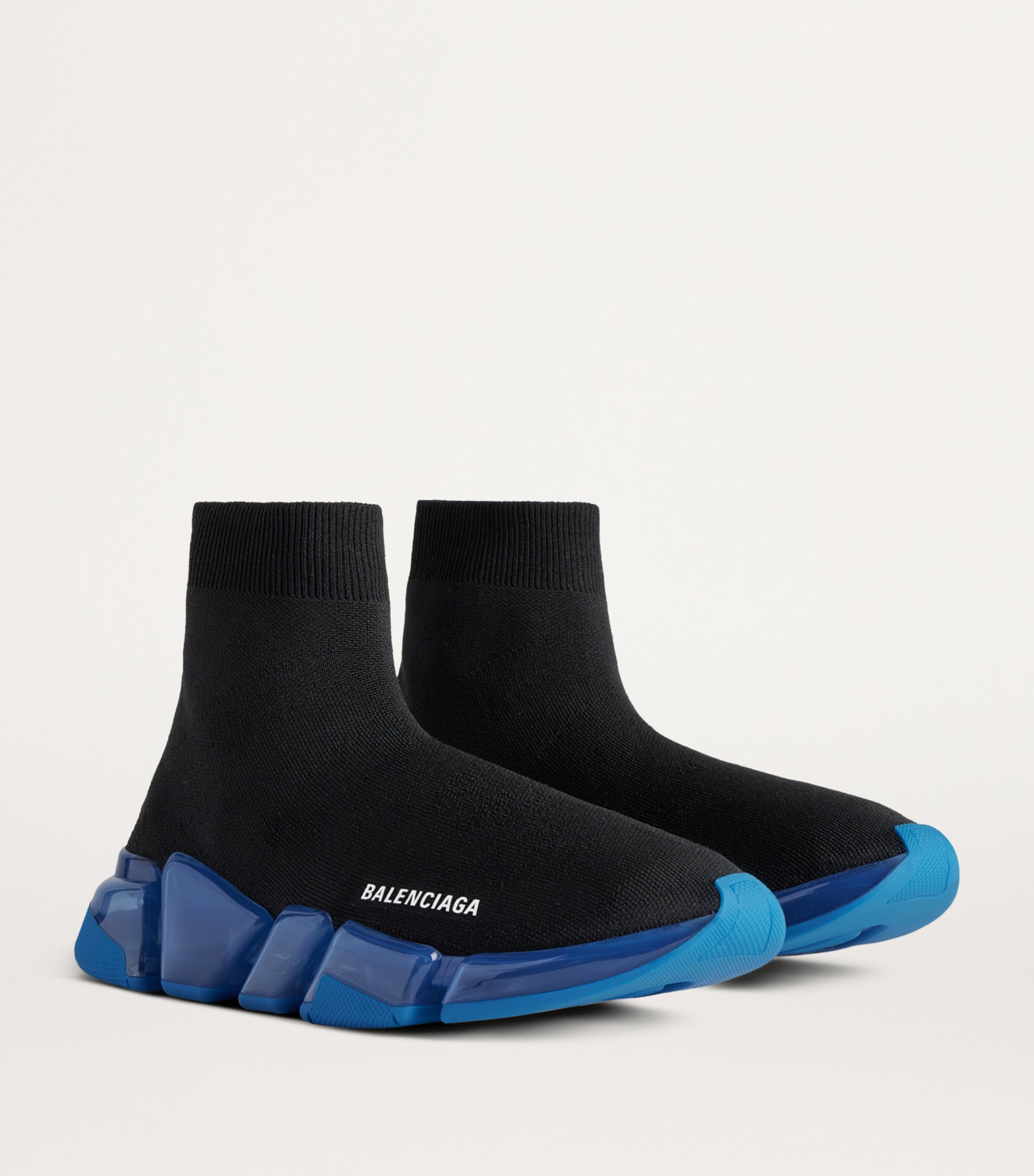 靴 BALENCIAGA SPEED TRAINER CLEARSOLE Balenciaga Black Speed 2.0 Clear Sole Lace-Up Sneakers | Harrods UK