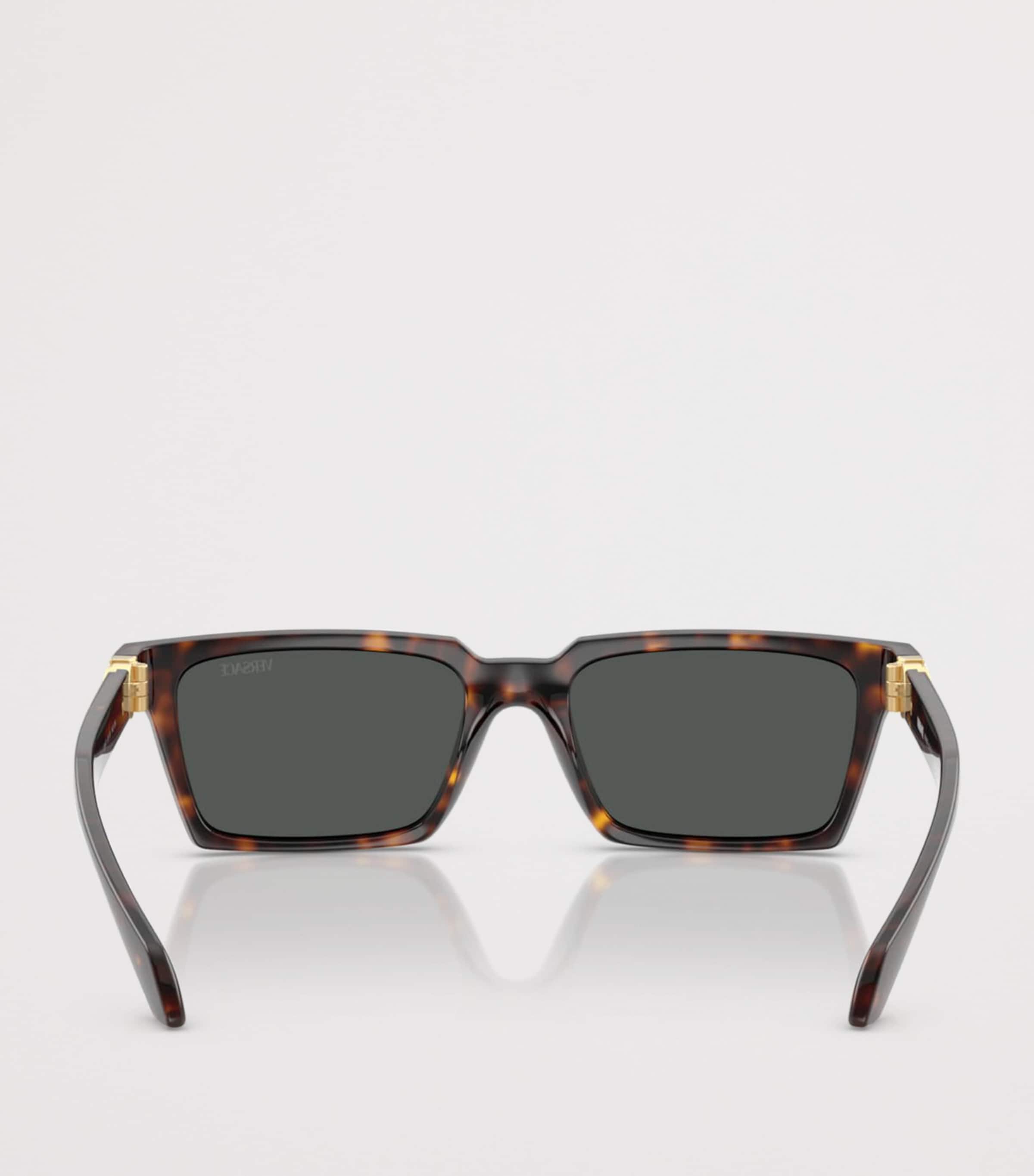 Versace Tortoiseshell Rectangular Sunglasses Image 4