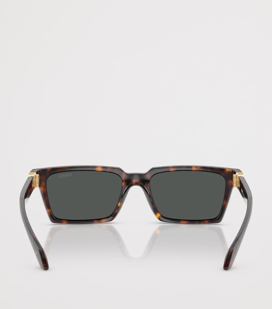 Versace Tortoiseshell Rectangular Sunglasses Image 4