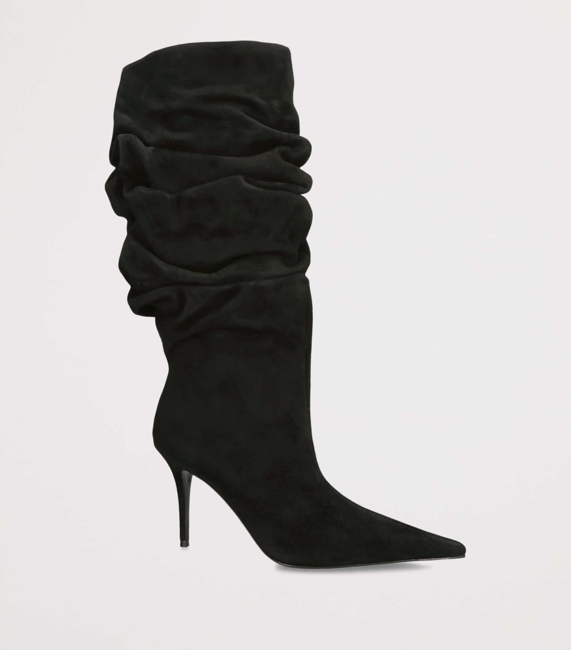 Amina Muaddi Suede Anok Boots 90 Black Image 2