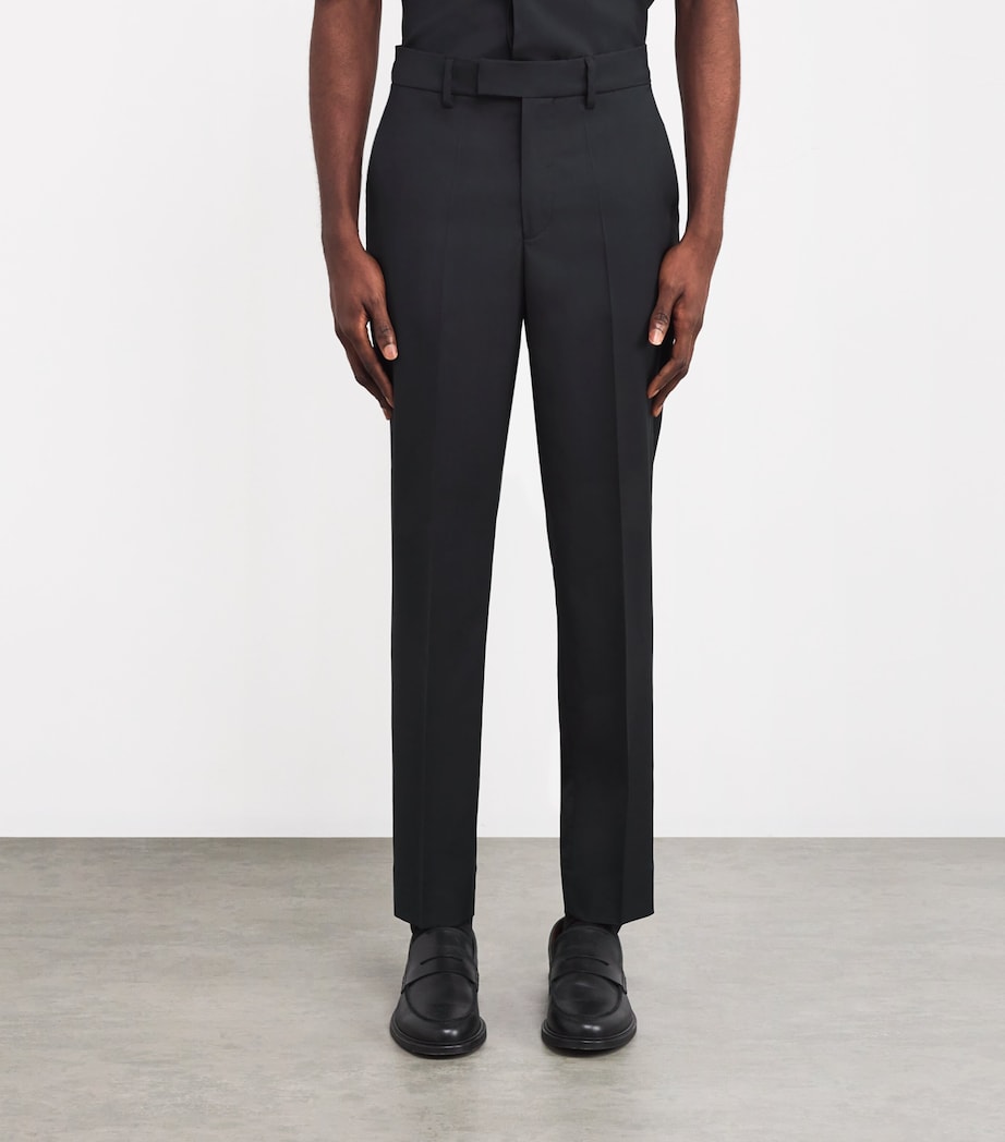 Virgin Wool Slim Trousers 580 PIOMBO Image 3