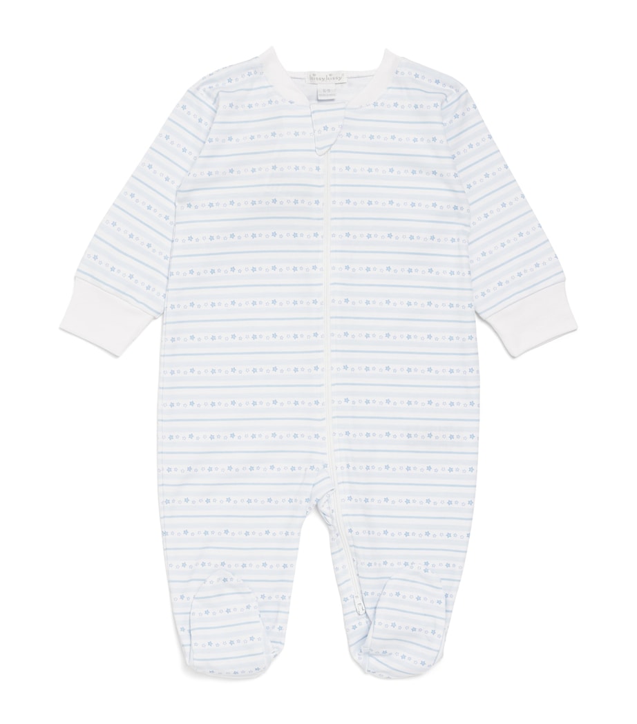 Kissy Kissy Pima Cotton Superstars Print All-In-One (0-9 Months) Light Blue Image 1