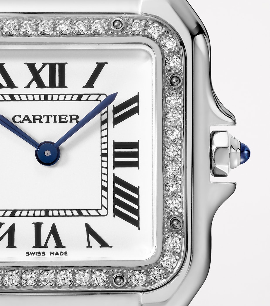 Medium Stainless Steel and Diamond Panthère de Cartier Watch 36.5mm STEEL Image 3