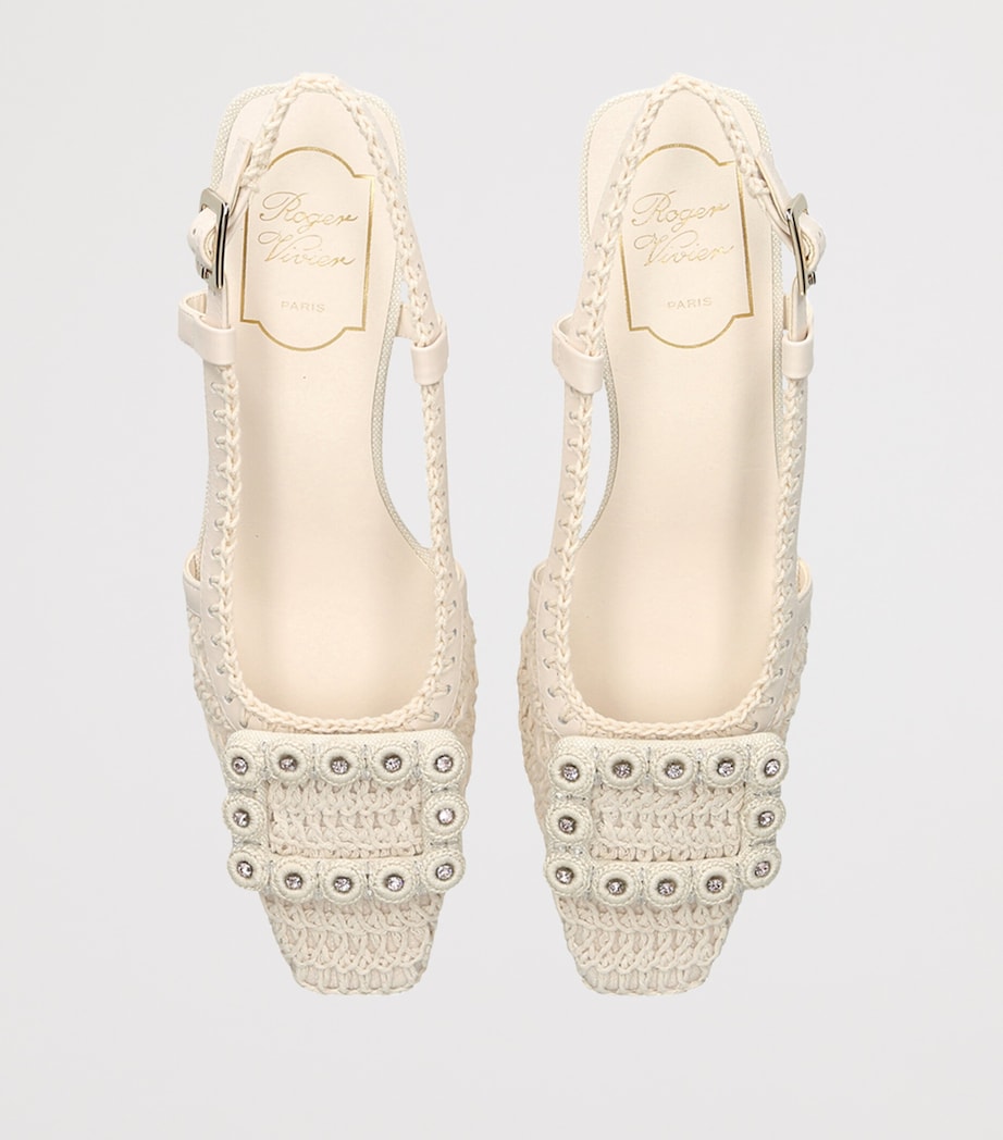 Roger Vivier Crochet Belle Vivier Slingback Pumps 45 White Image 3