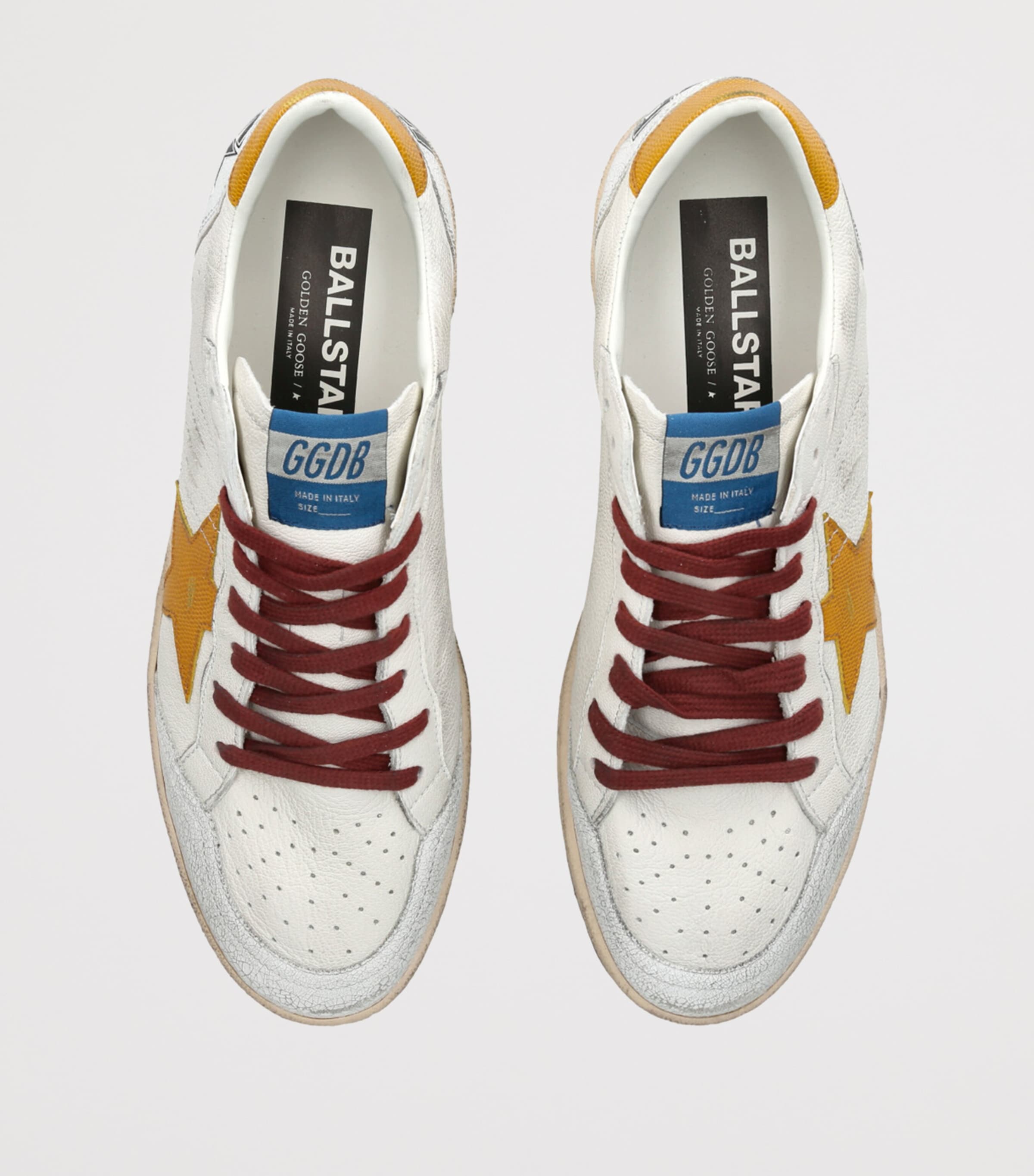 Golden Goose Leather Ball Star Sneakers White/comb Image 4