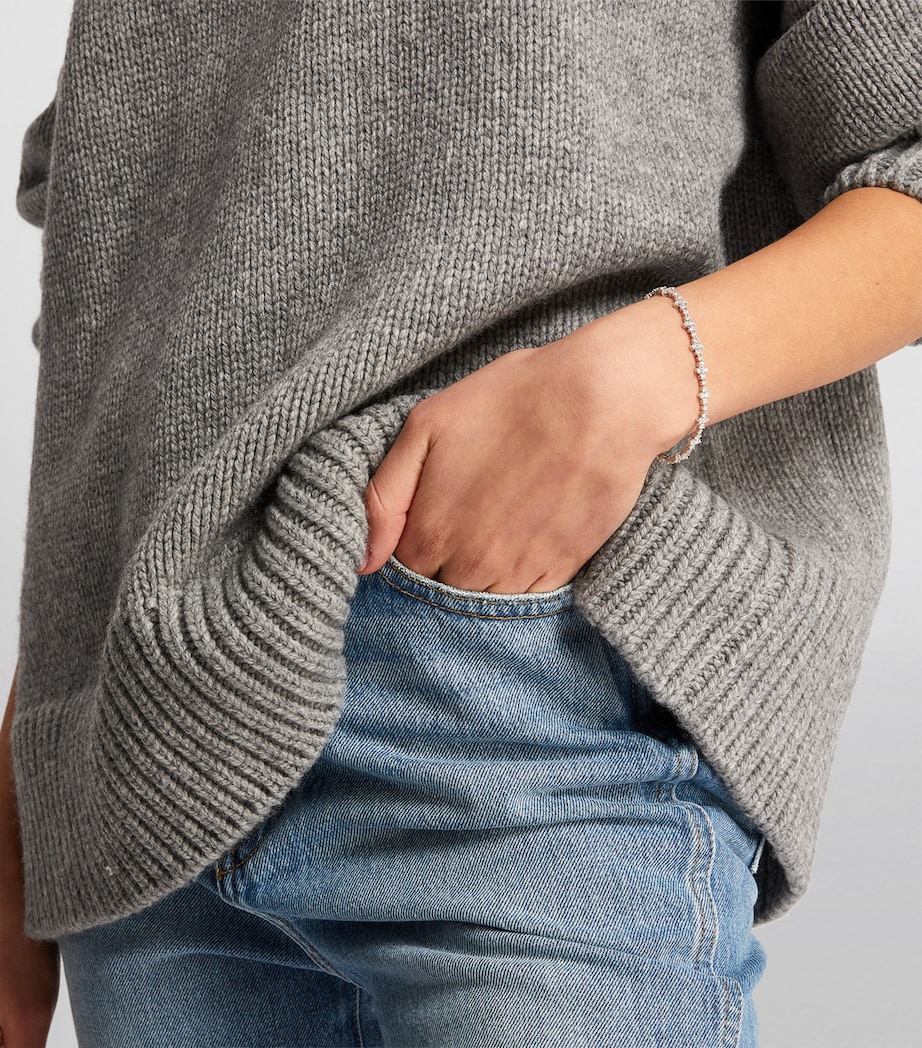 White Gold and Diamond Vivi Tennis Bracelet WHITE GOLD Image 6