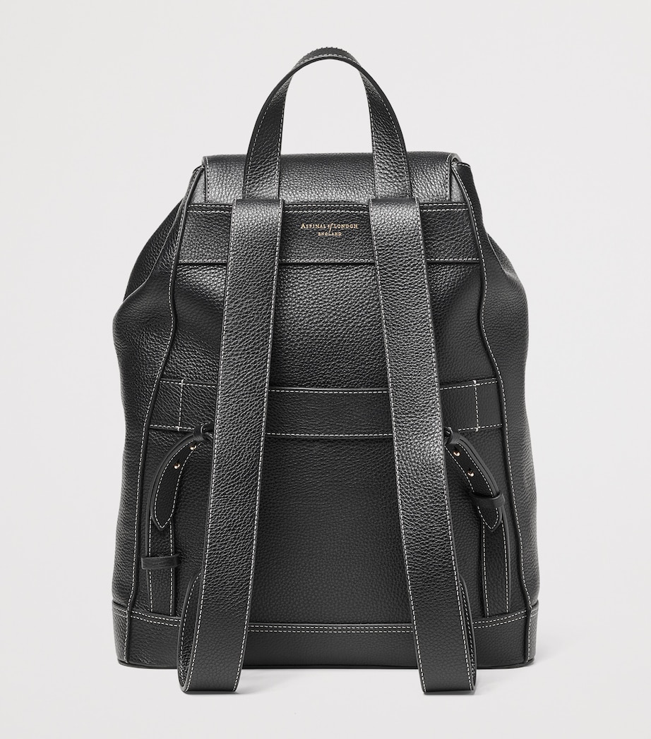 Medium Leather Hudson Backpack BLACK Image 3