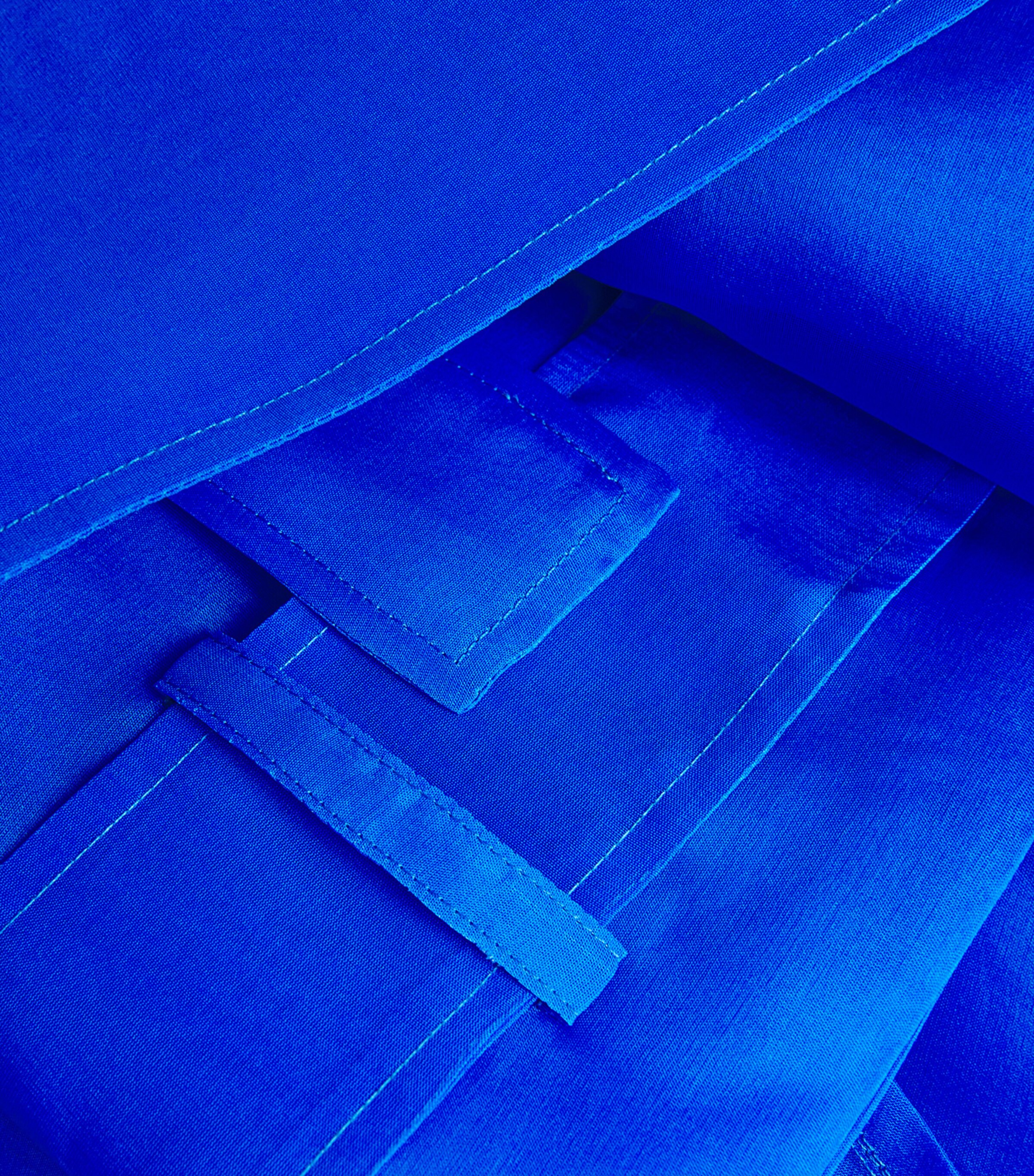 LAPOINTE Womens Silk Organza Trench Coat Electric Blue Image 5