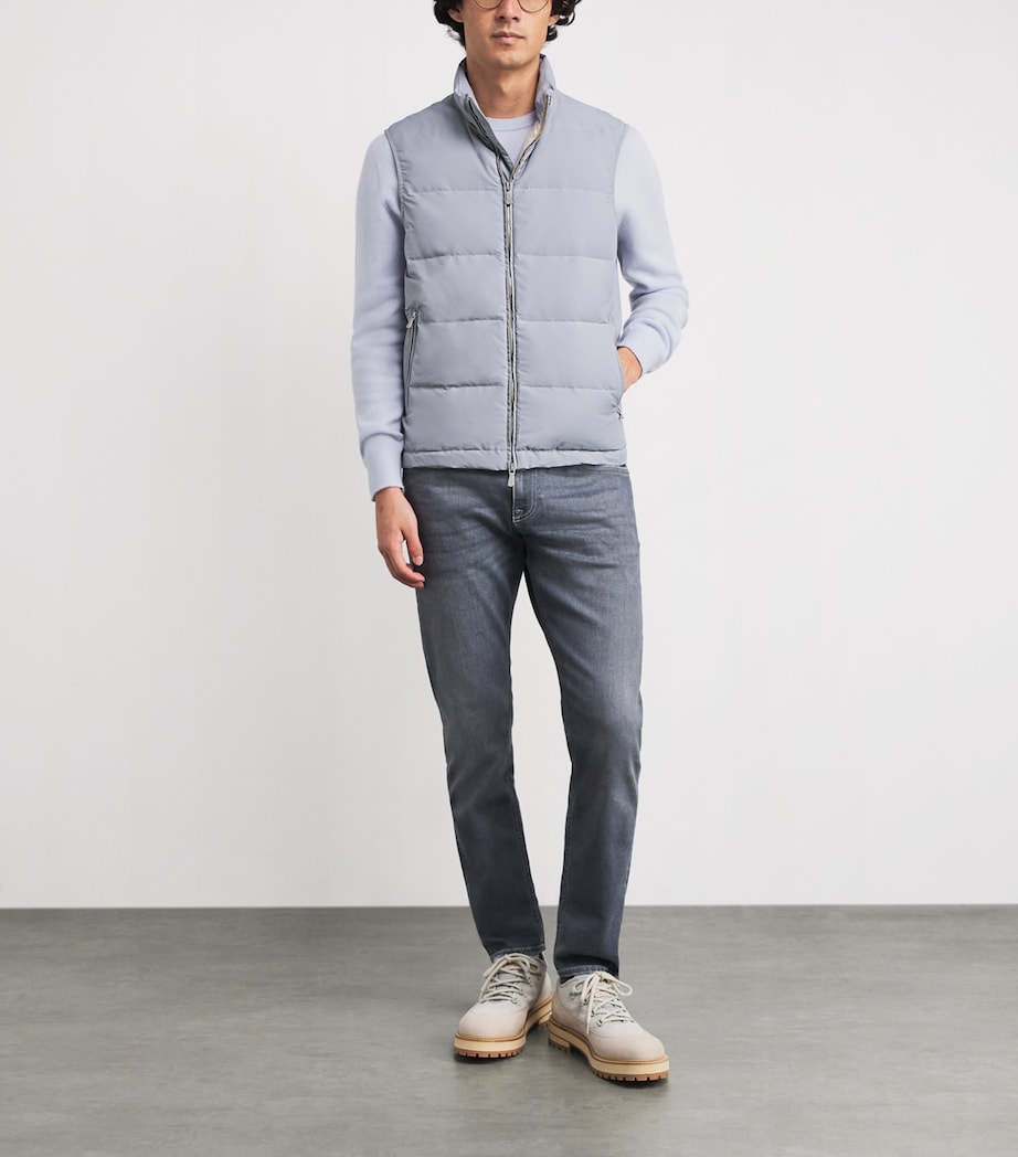 Wool-Blend Down Gilet AZZURRO Image 2