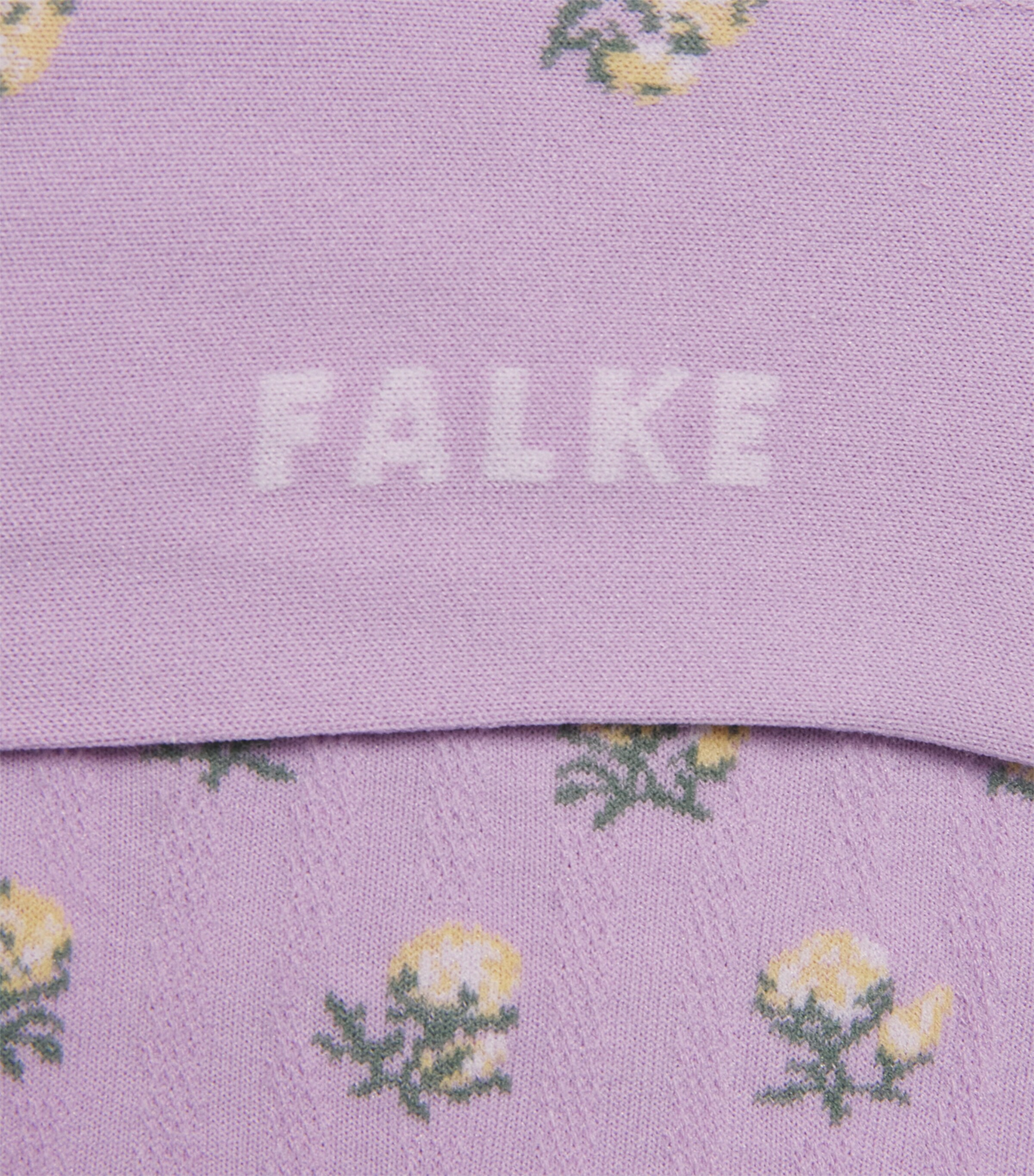 Falke Womens Floral Cotton Touch Socks Misty Lila Image 2