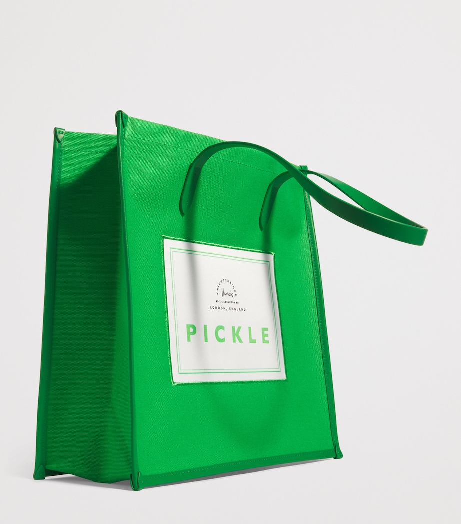Cotton Pickles Condiments Shopper Bag GREEN Image 6