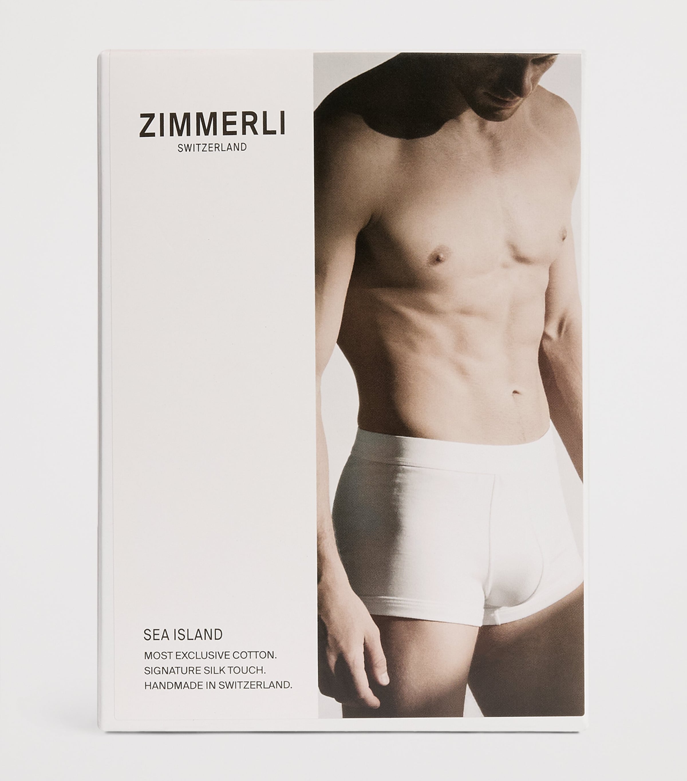 Zimmerli Mens Sea Island Cotton Boxer Briefs Mountain Blue Image 4