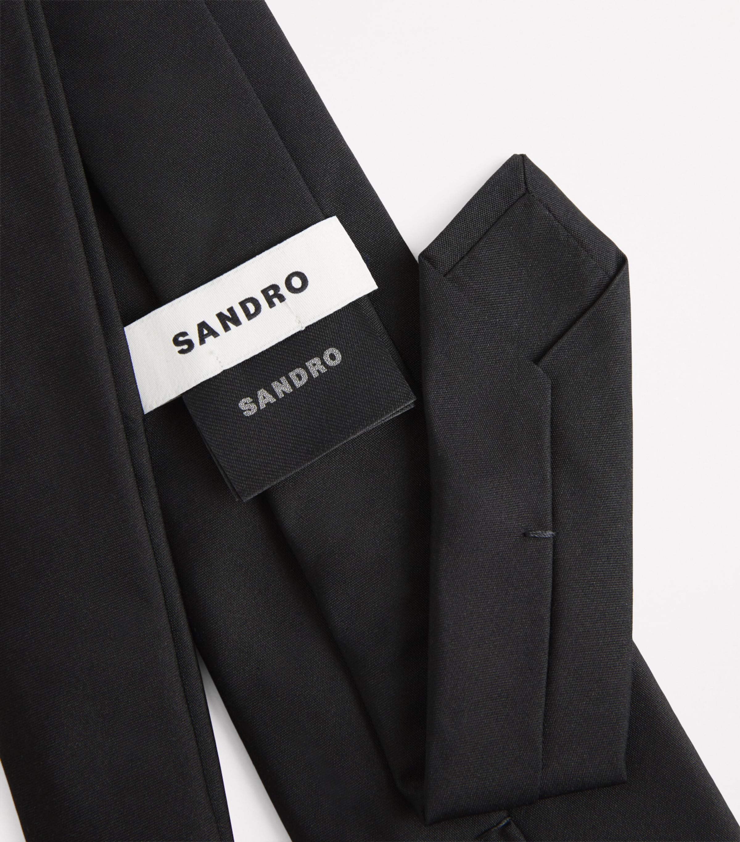 Sandro Paris Silk Tie Black Image 4