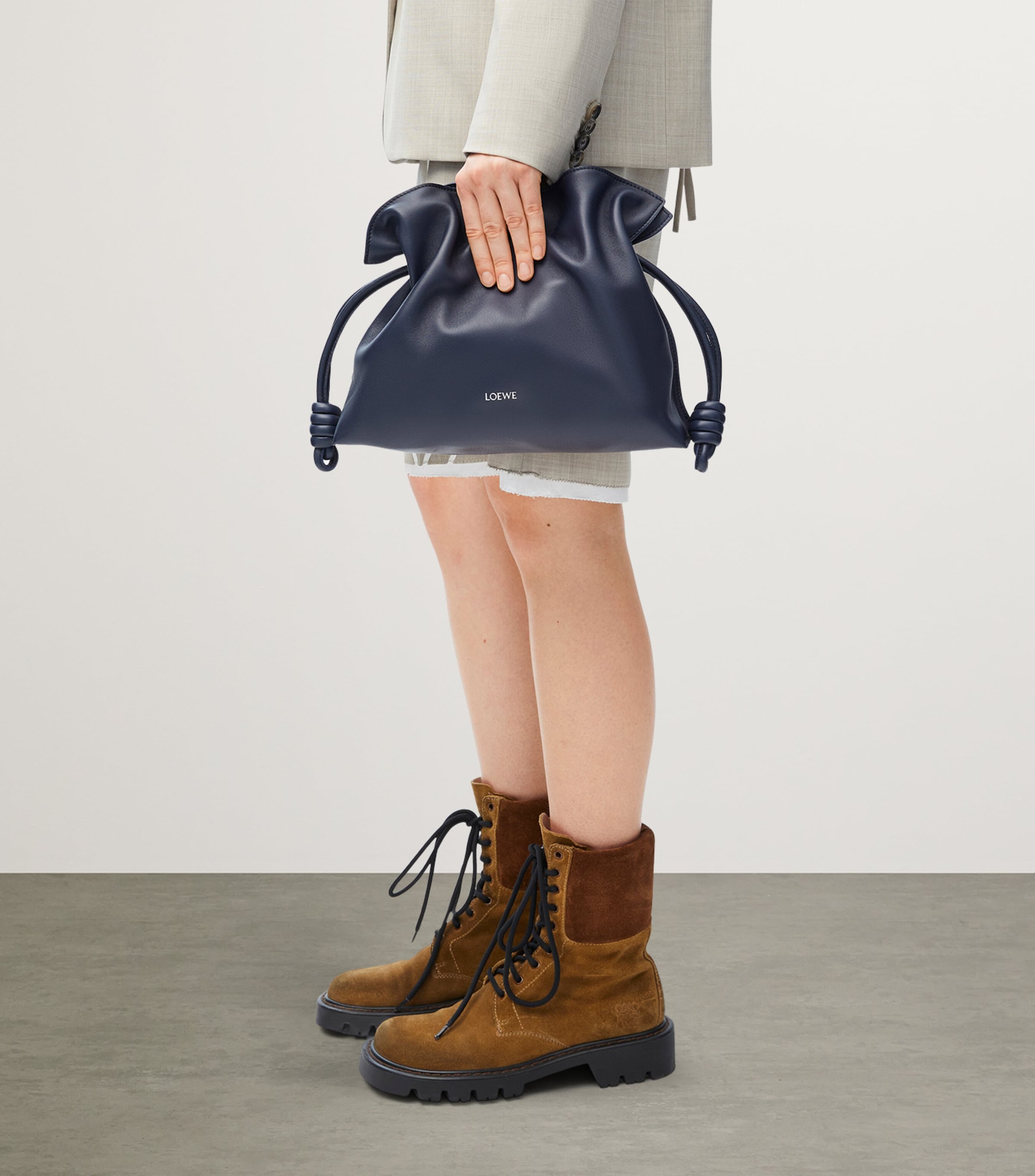 LOEWE Leather Flamenco Purse Abyss Blue Image 7