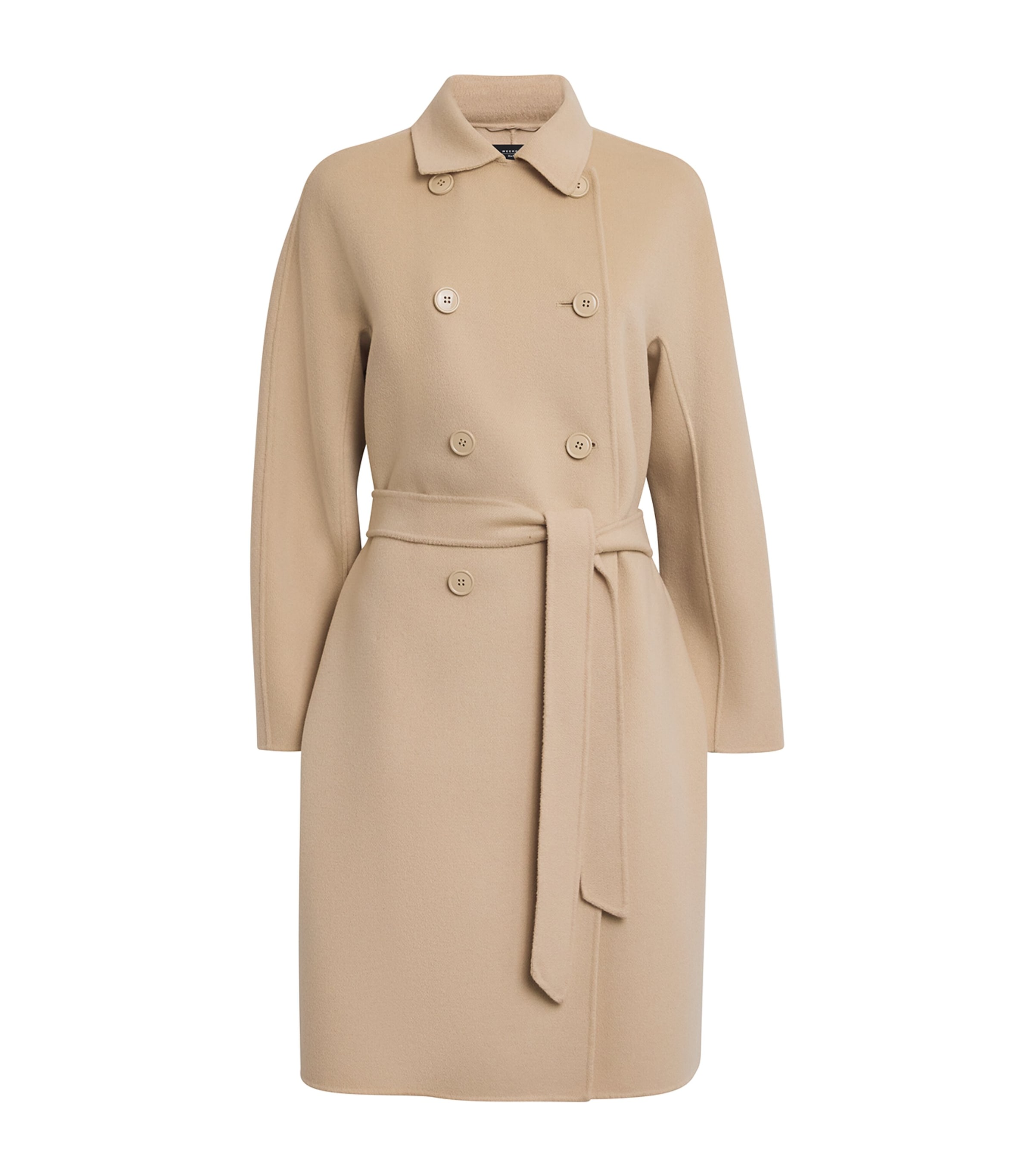 Weekend Max Mara Virgin Wool-blend Double-faced Overcoat In Beige