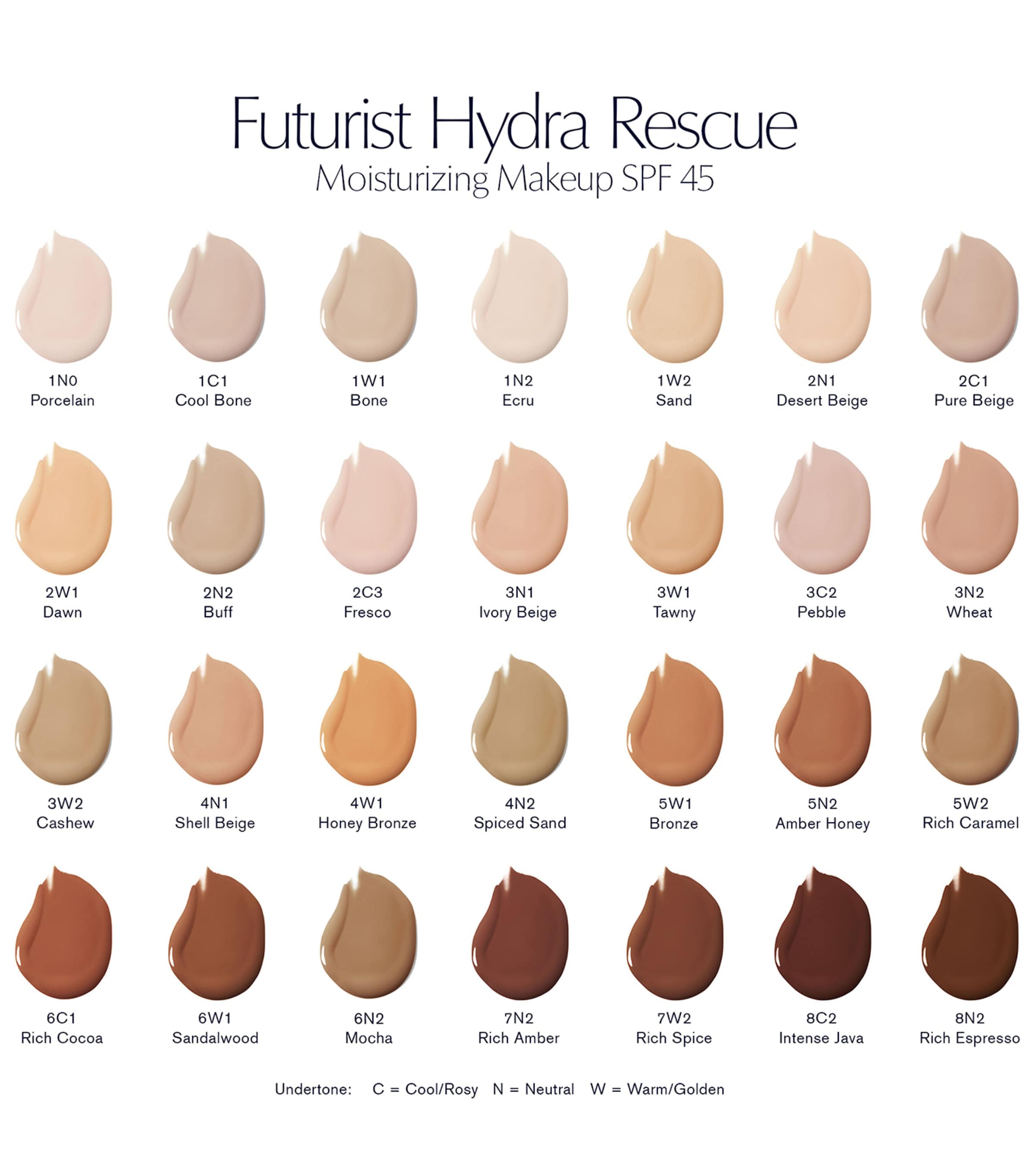 Futurist Hydra Rescue Moisturising Foundation SPF 45 1W2 SAND Image 4