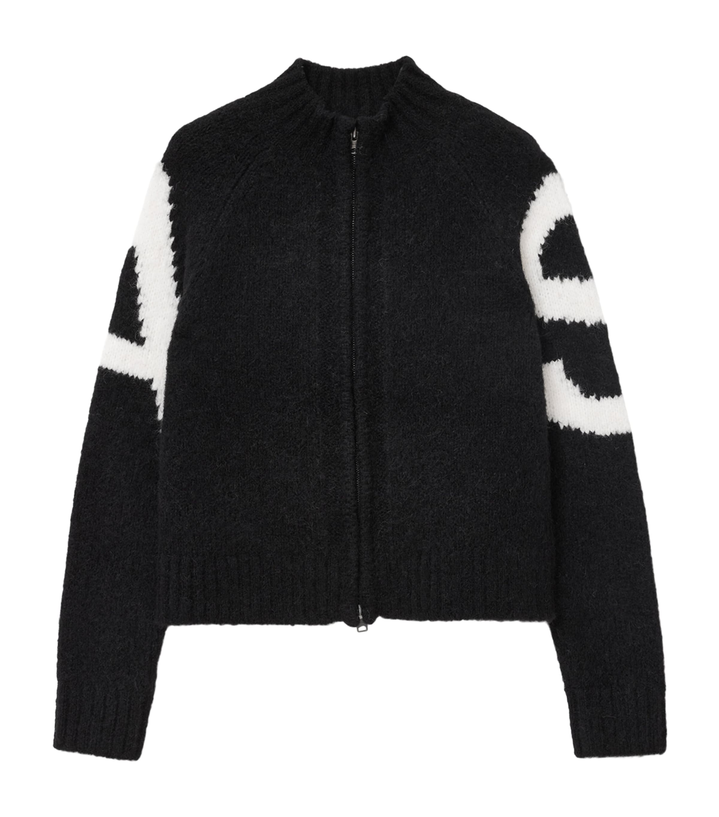 Allsaints Alpaca-blend Sylvie Cardigan In Black