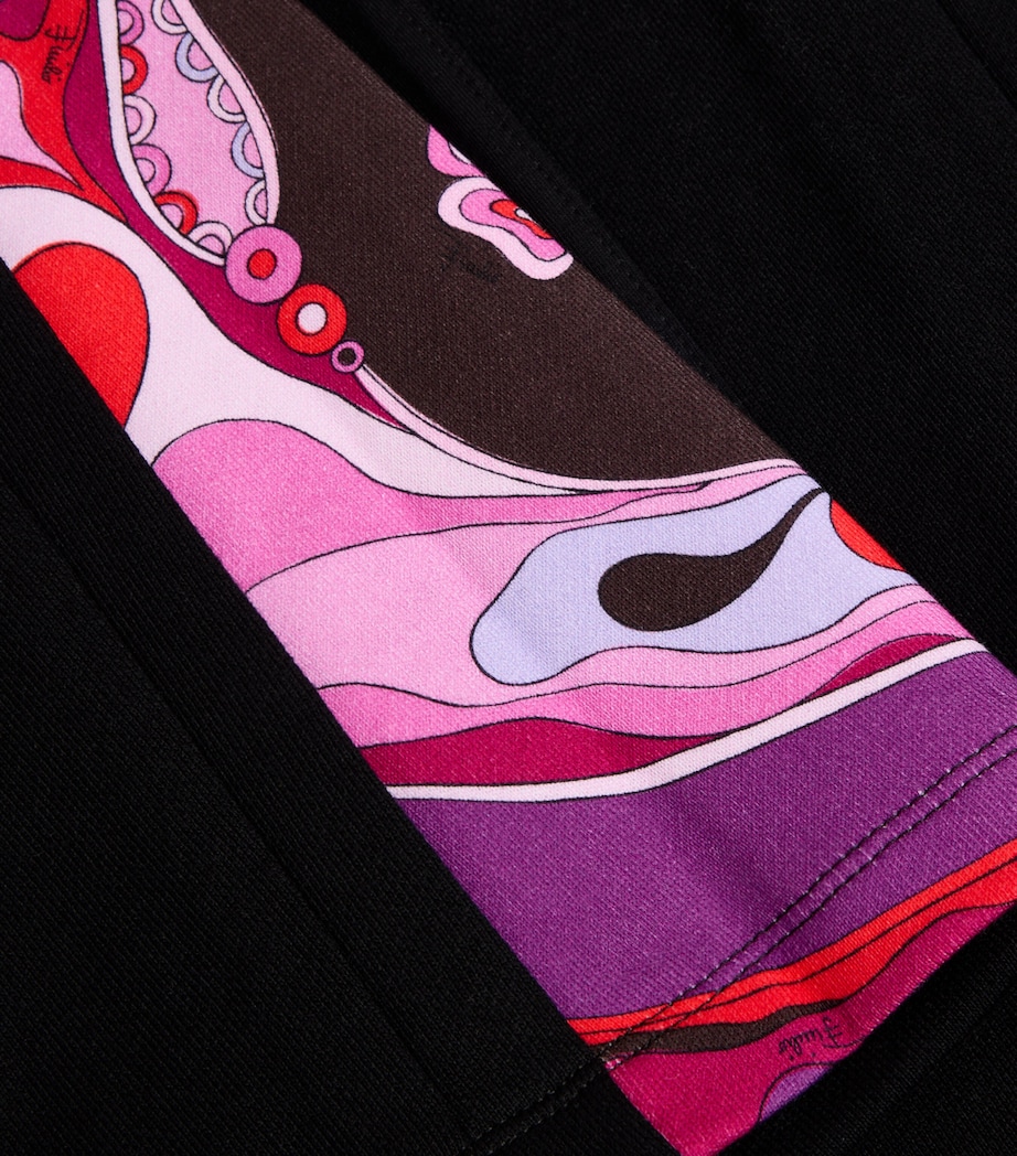 Cotton Orchidee-Stripe Sweatpants (4-14 Years) 930BLACK Image 2