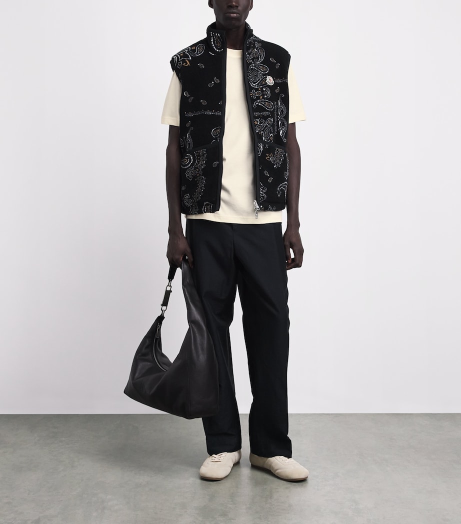 Moncler Mens Cotton Logo-Patch T-Shirt Image 2