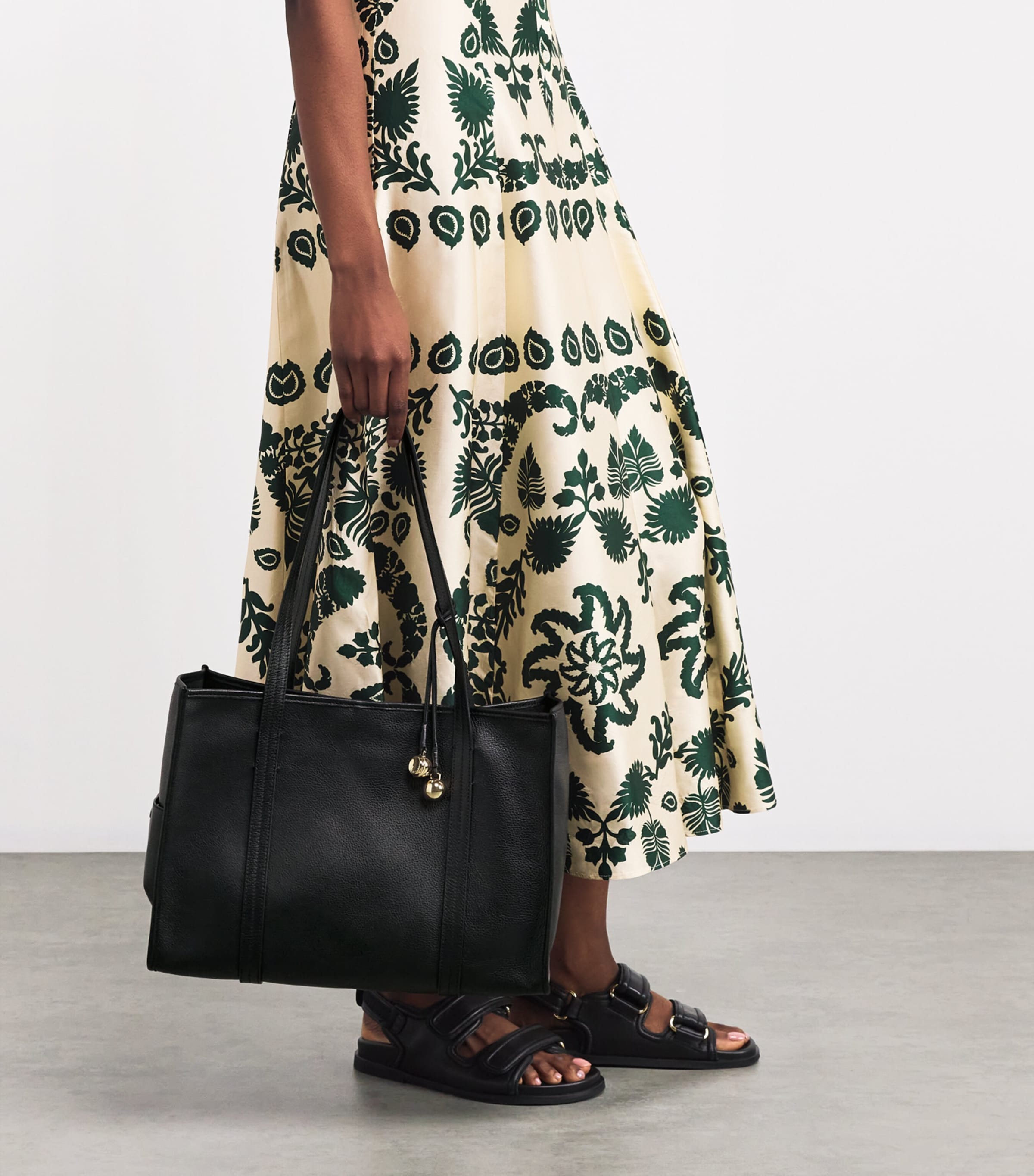 Leather Tote Bag BLACK Image 5