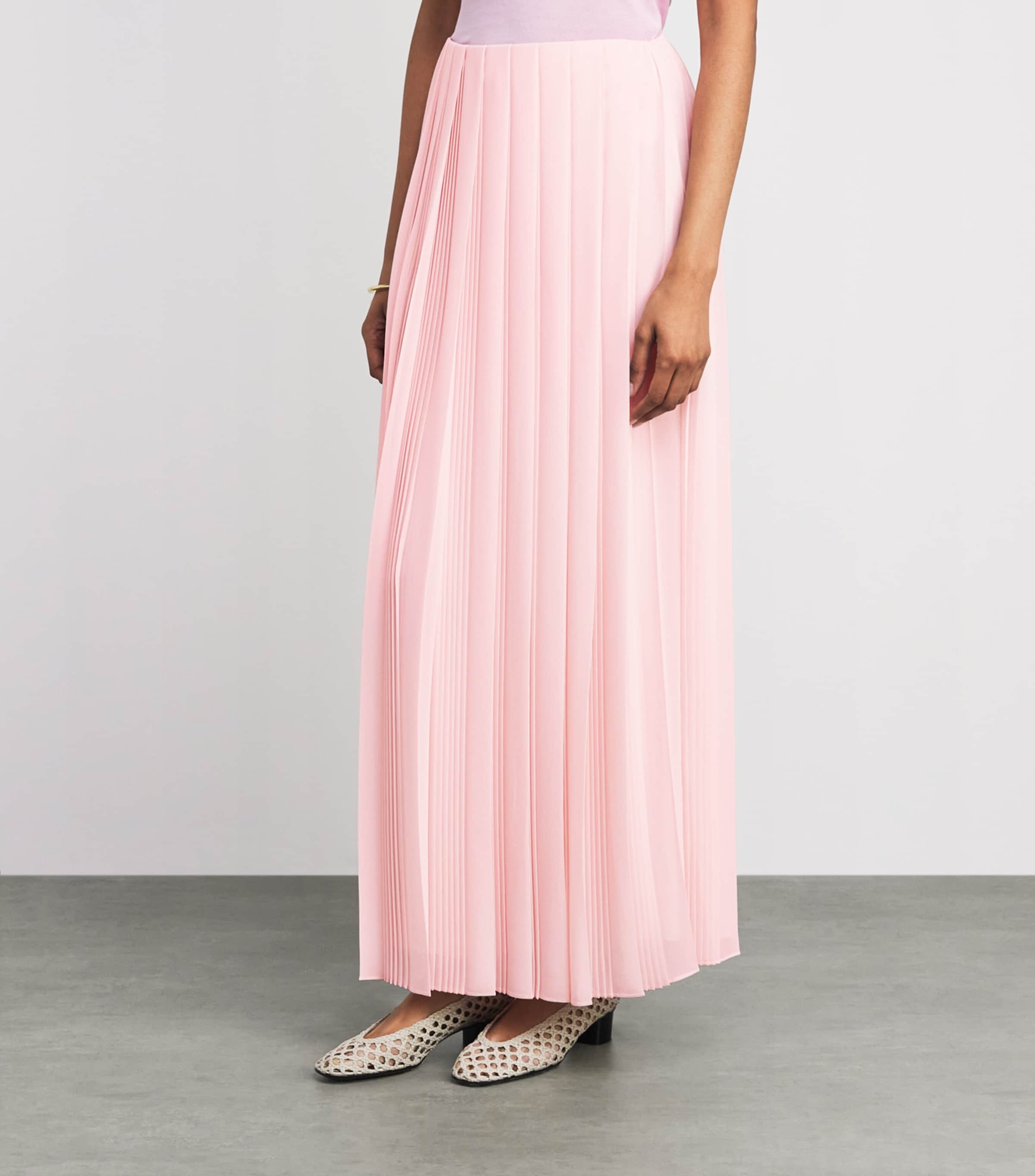 Fabiana Filippi Womens Pleated Midi Skirt Rosa Petalo Image 4