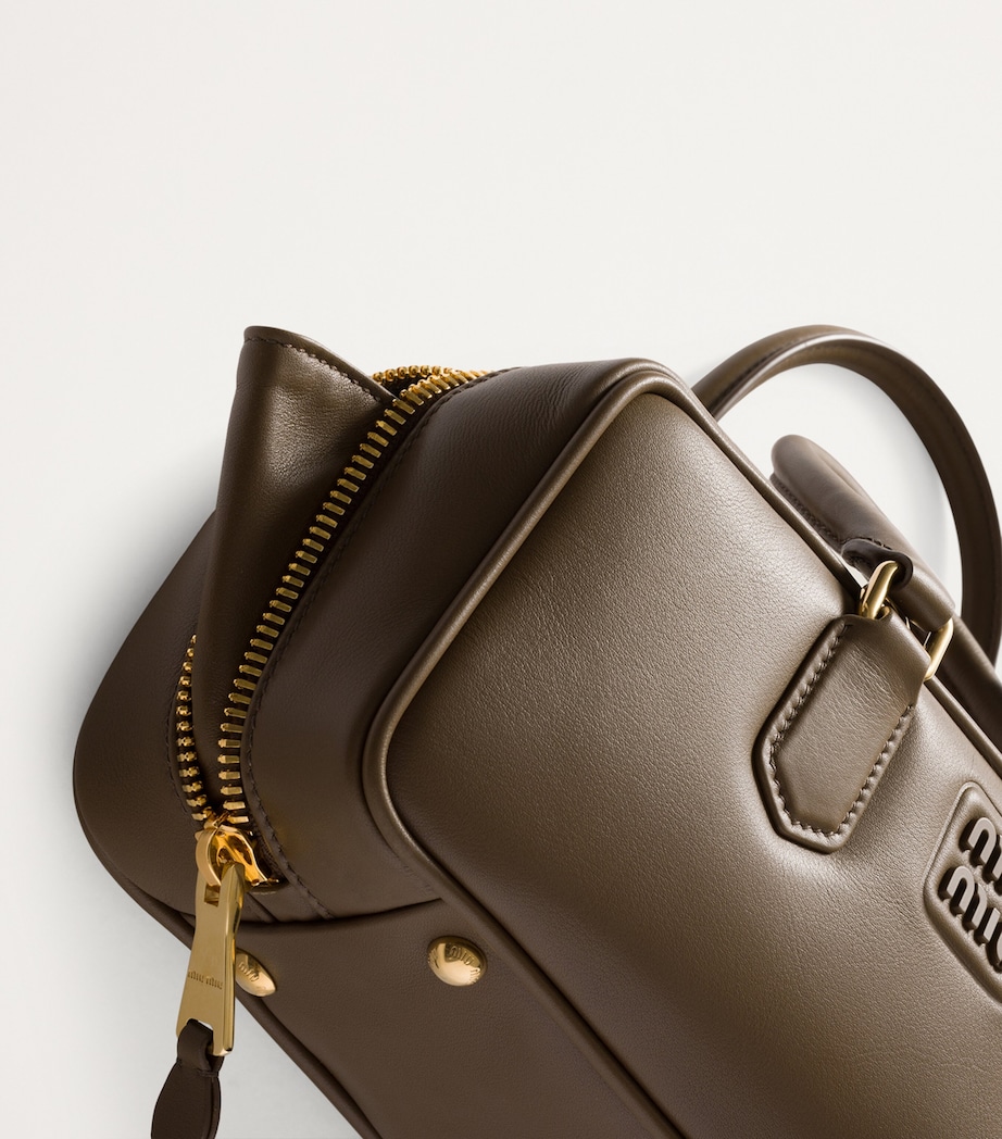 Leather Arcadie Top-Handle Bag F0244 Image 5