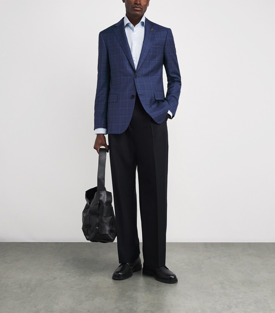 Wool Check Blazer 01 BLUE NAVY Image 2