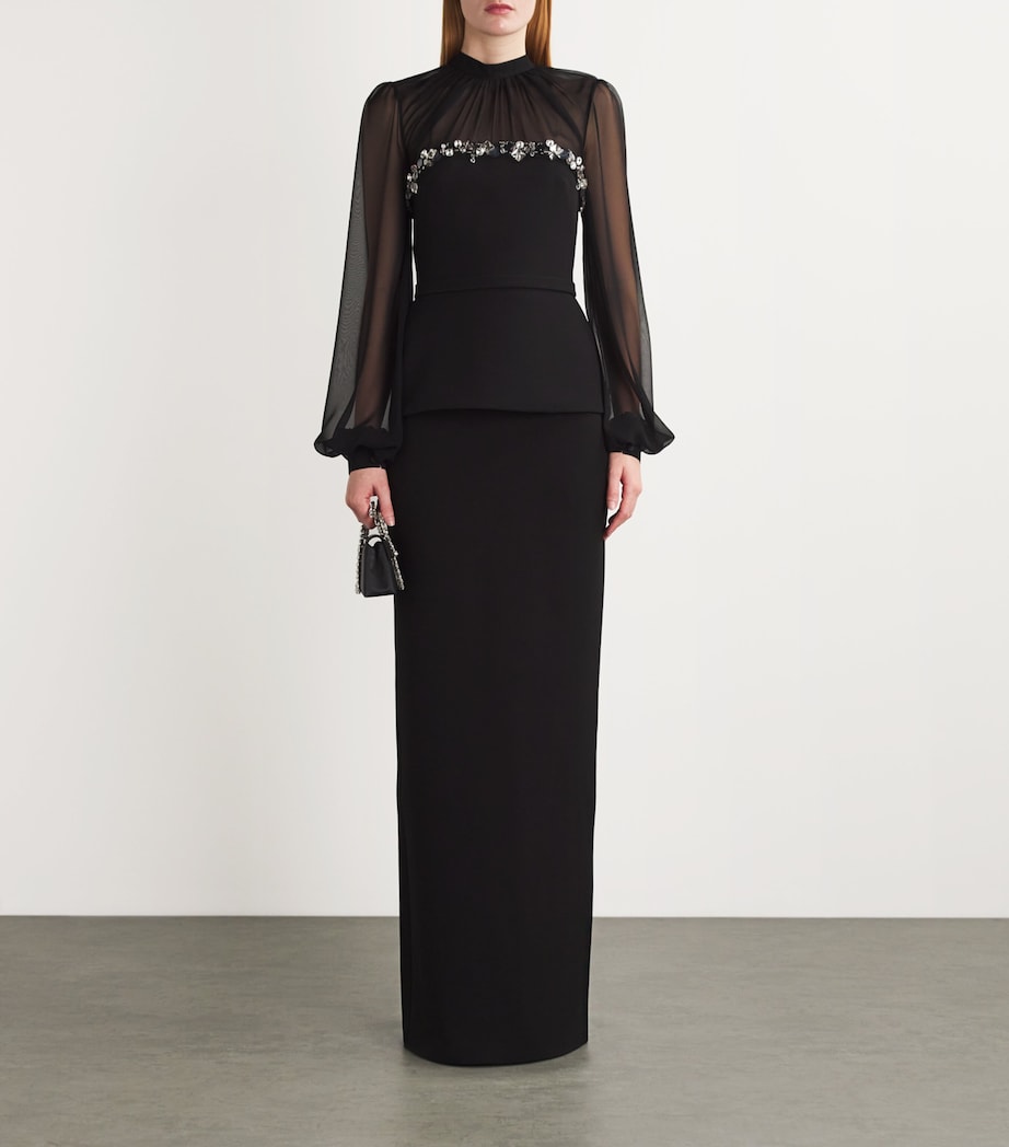 Crepe Sidha Maxi Skirt BLACK Image 2