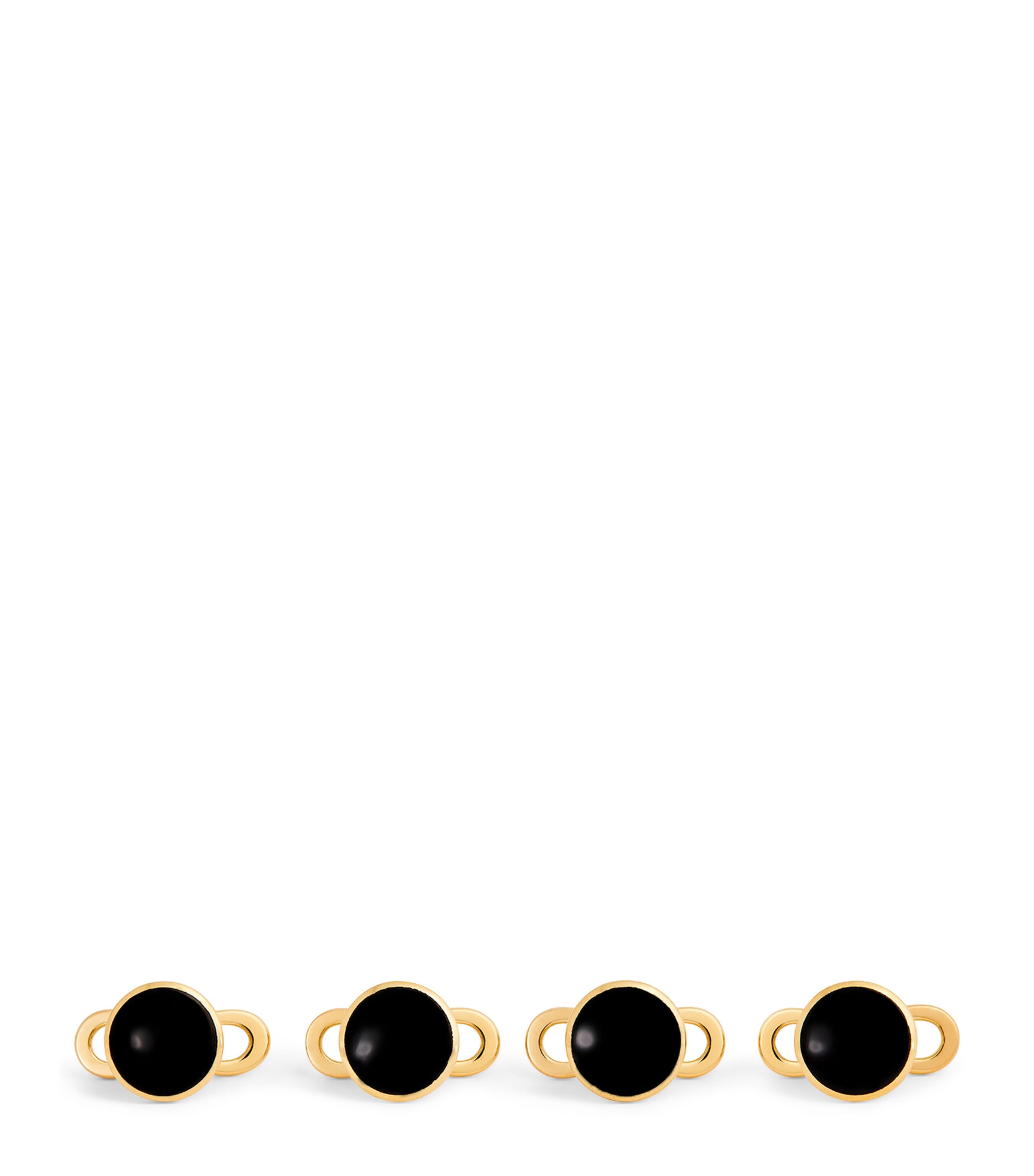 TOM FORD YELLOW GOLD AND ONYX CUFFLINKS 