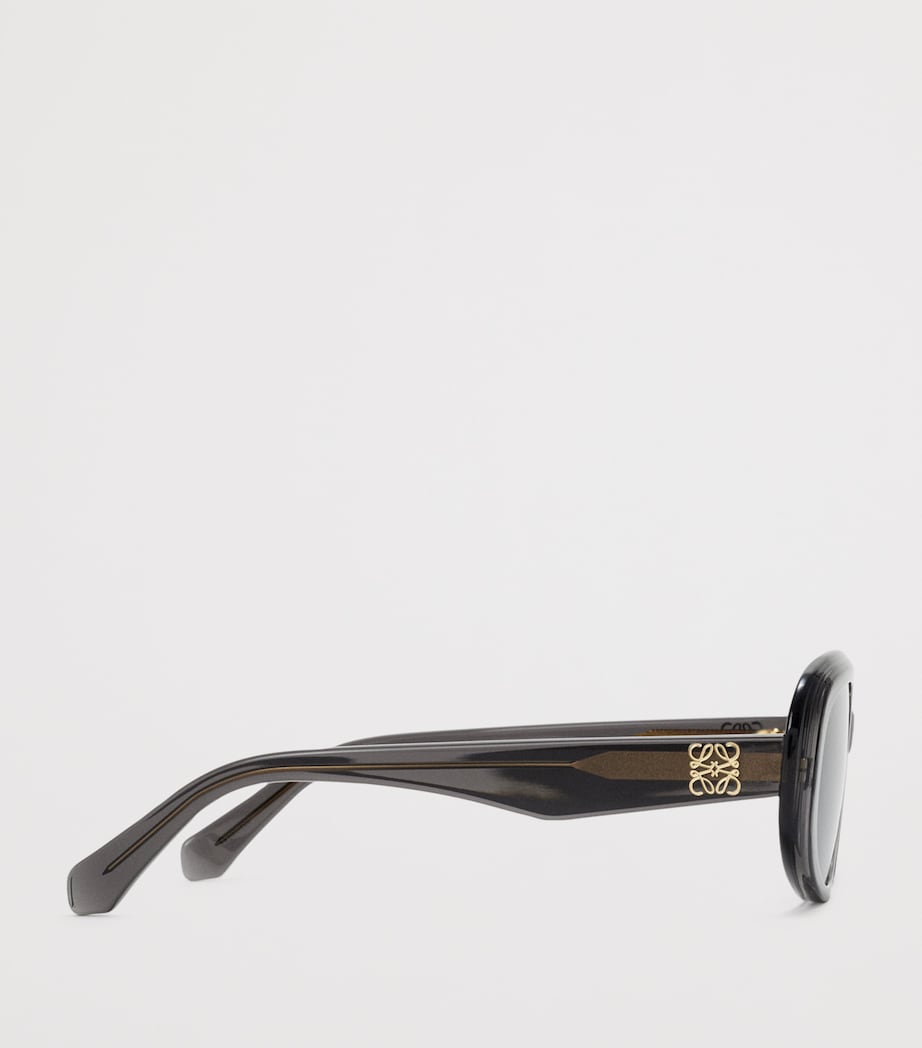 LOEWE Rectangular Steps Sunglasses Transparent Asphalt Image 3