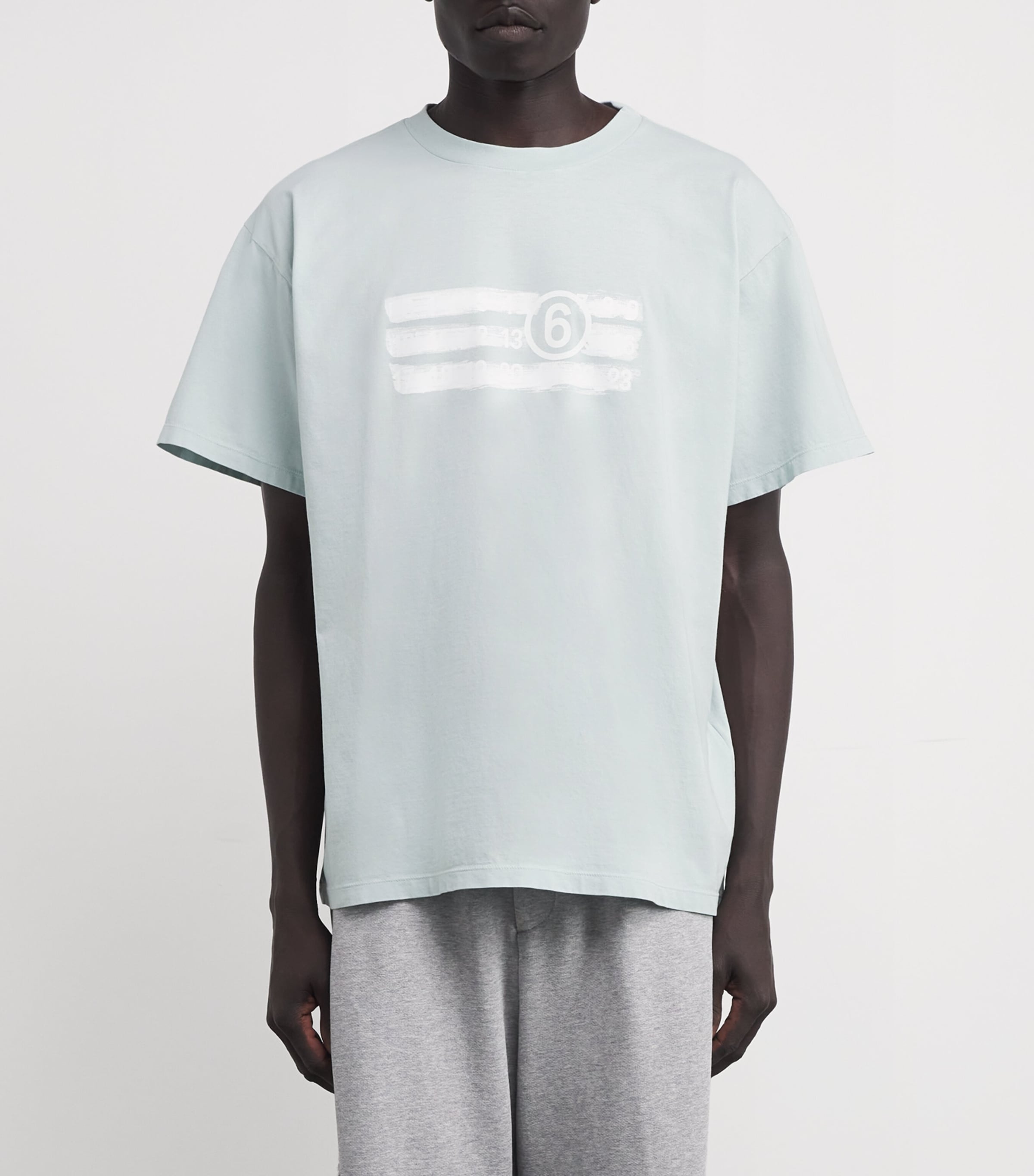 MM6 Maison Margiela Cotton Numeric Logo T-Shirt | Harrods UK