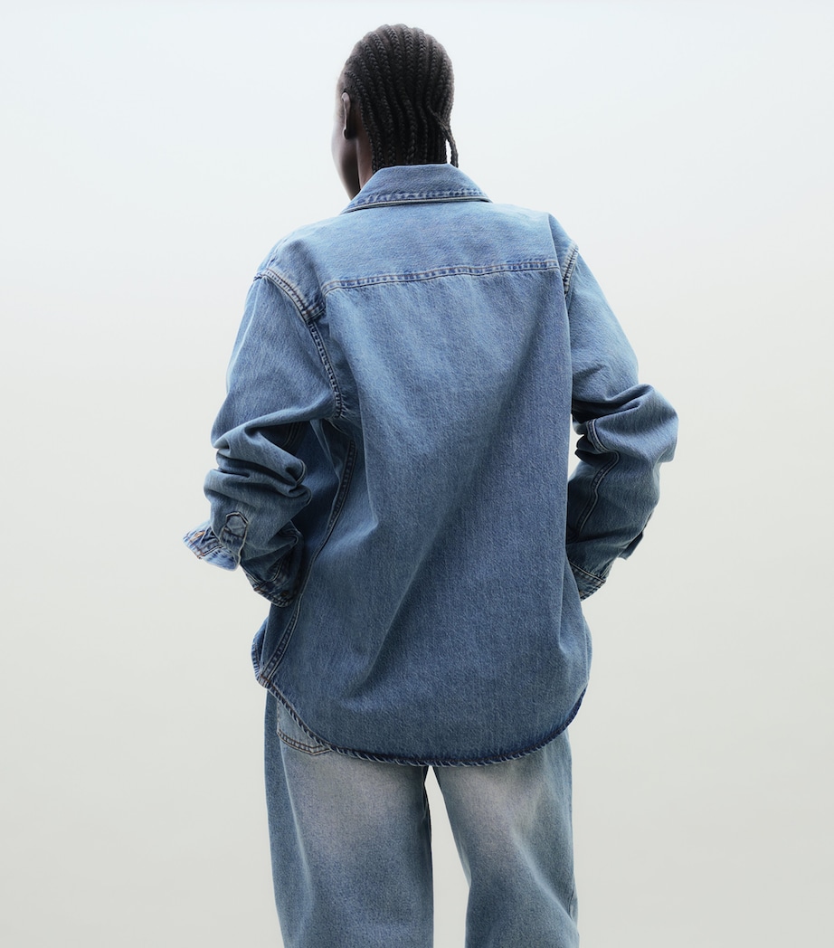 AMI Paris Womens Ami de Coeur Denim Shirt Bleu Used Image 5