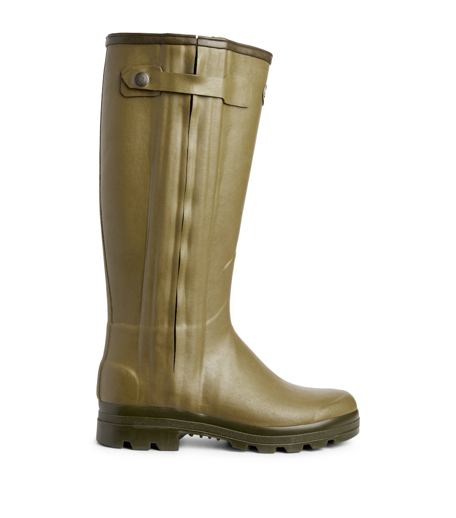 Leather-Lined Chasseur Wellington Boots VERT VIERZON B200 Image 3