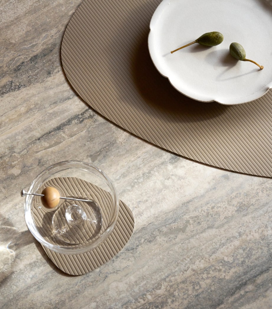 Curve Corduroy Coasters (Set of 4) CLAY BROWN Image 3