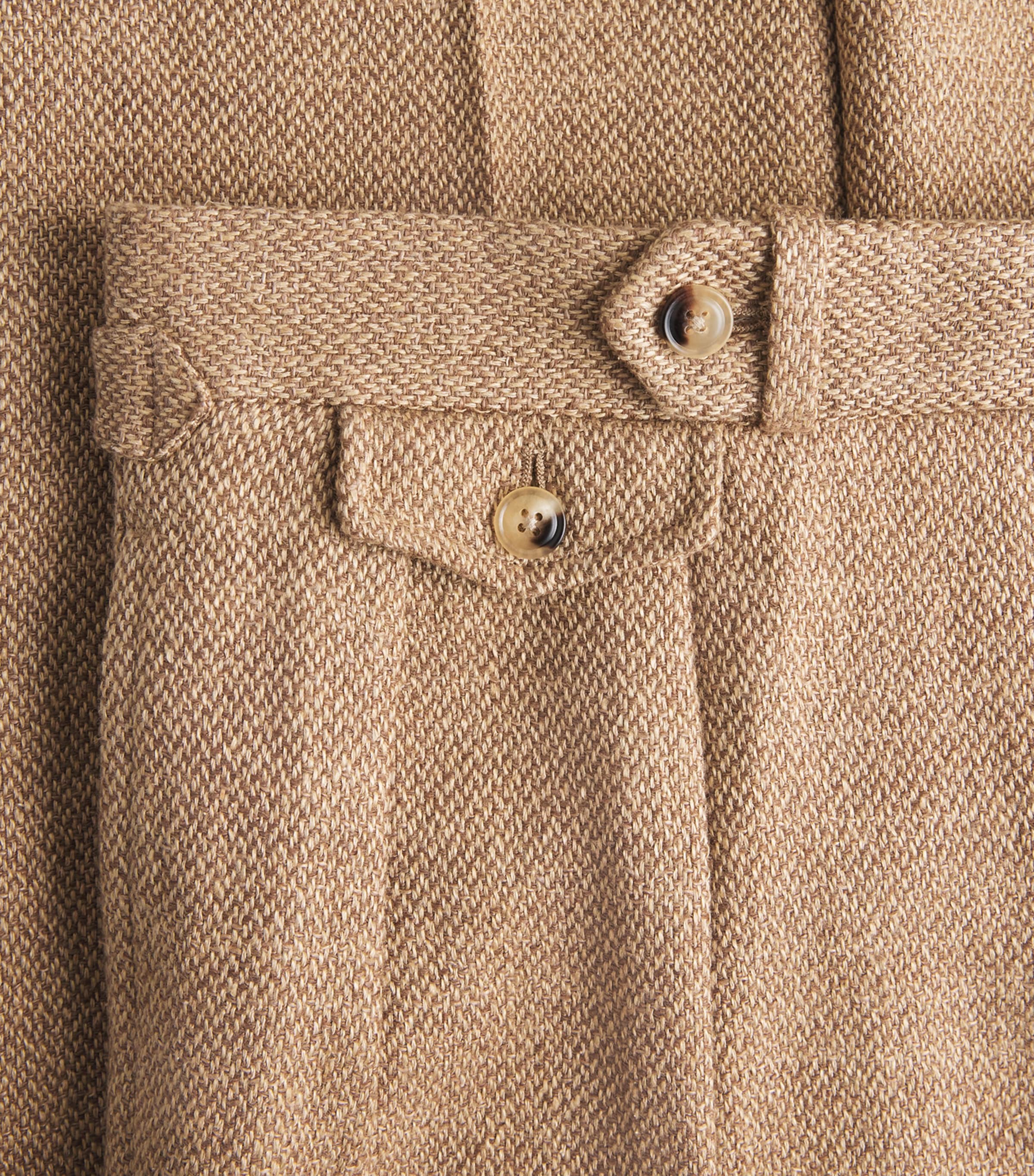 Polo Ralph Lauren Mens Linen Woven Suit Trousers Tan/brown Image 6
