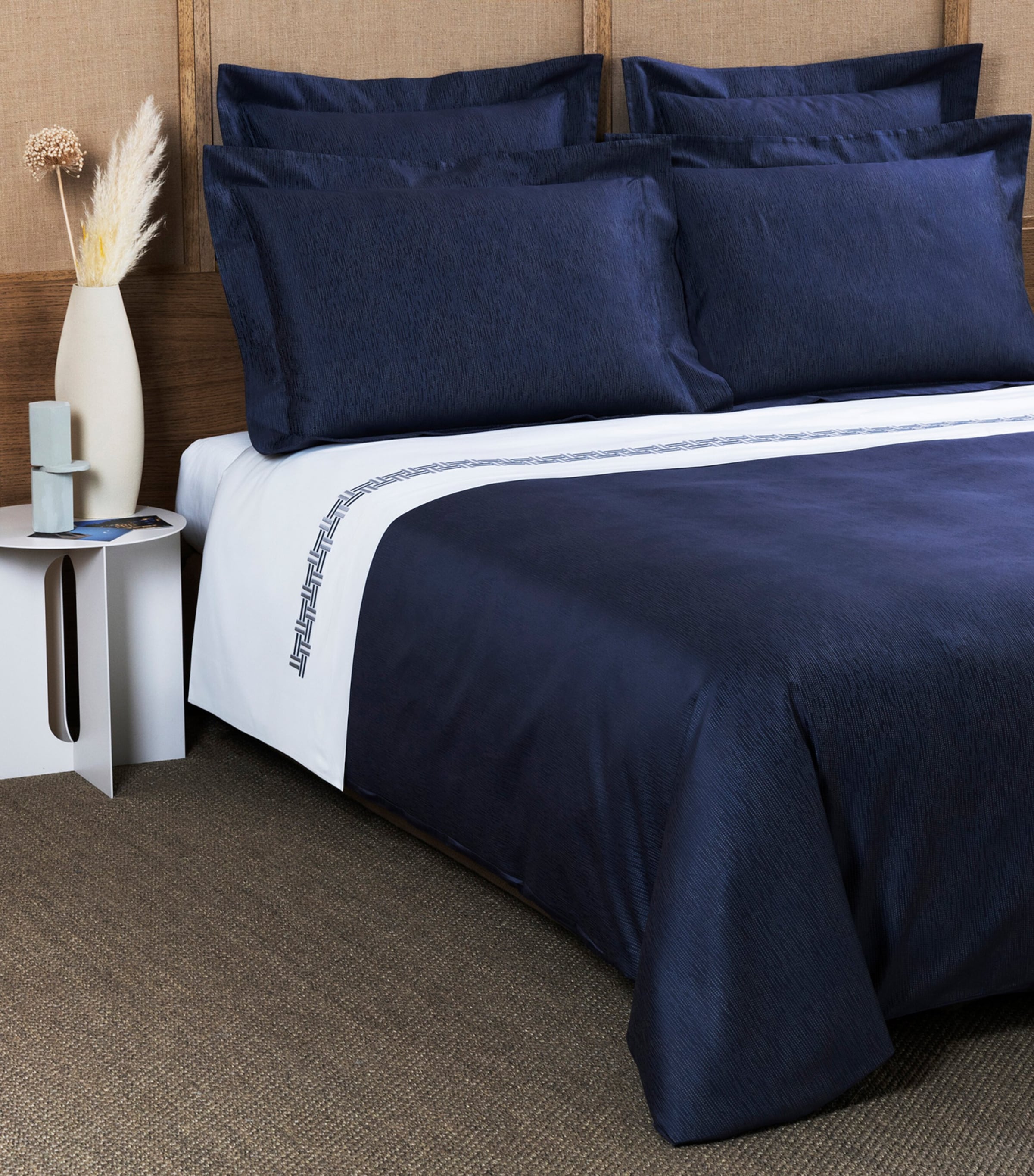 Rays Oxford Sham Pillowcase (51cm x 71cm) 8E23 - STEEL BLUE/GR Image 3