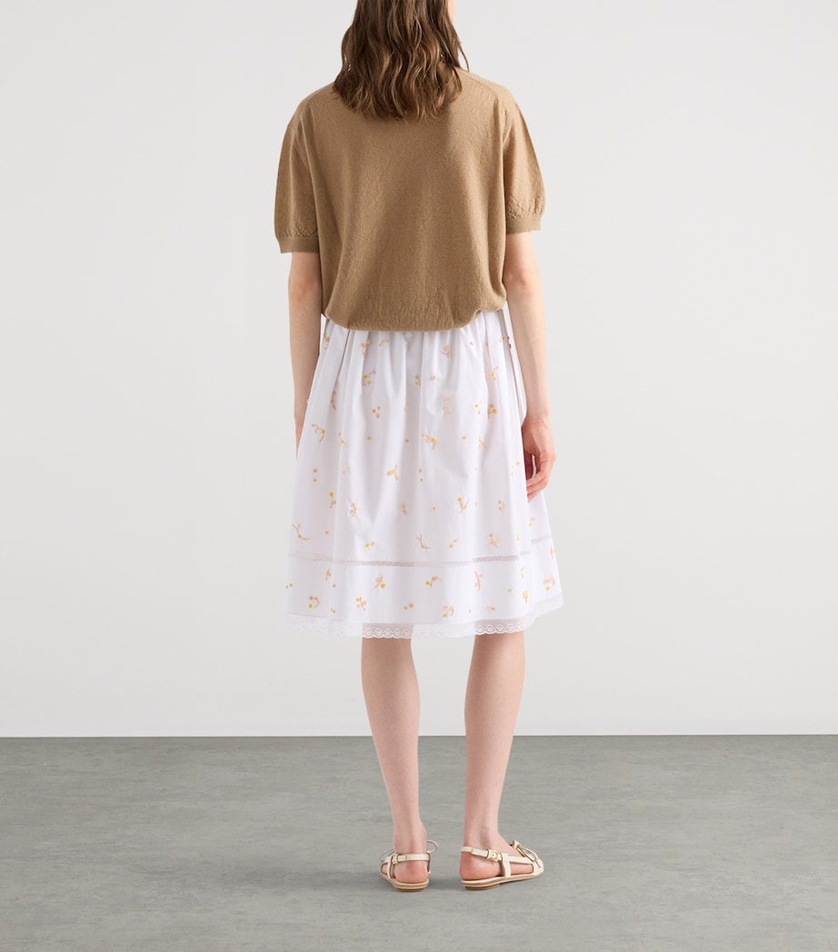 Prada Womens Cashmere Short-Sleeve Sweater Neutral Image 5